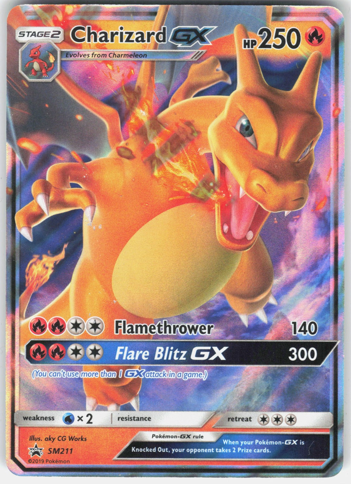 Charizard GX Holo Promo SM Promos SM211 NM