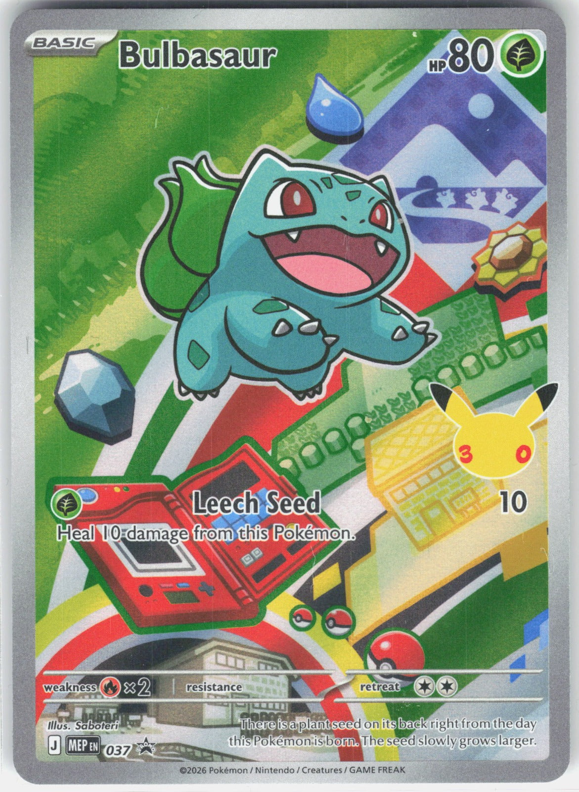 Bulbasaur Holo Promo ME: Mega Evolution Promo 037 NM
