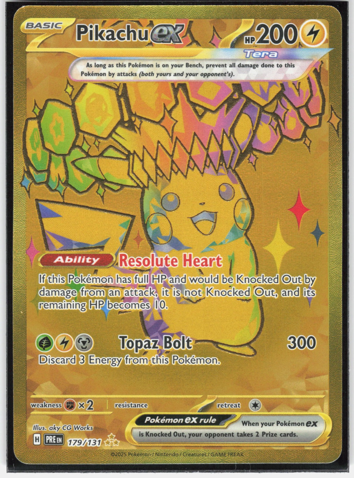 Pikachu ex Holo Hyper Rare SV: Prismatic Evolutions 179/131 NM