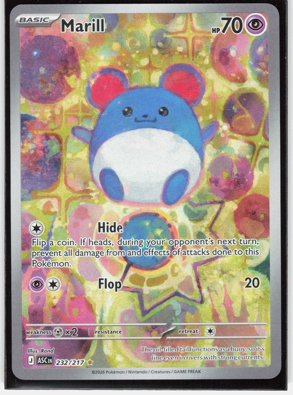 Marill Holo Illustration Rare ME: Ascended Heroes 232/217 NM