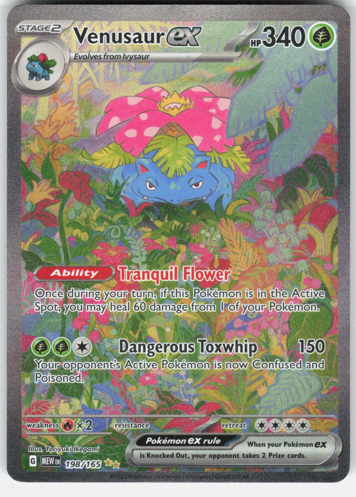 Venusaur ex Holo Special Illustration Rare SV: Scarlet & Violet 151 198/165 NM