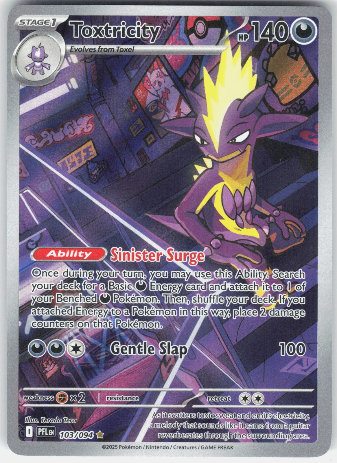 Toxtricity Holo Illustration Rare ME02: Phantasmal Flames 103/094 NM