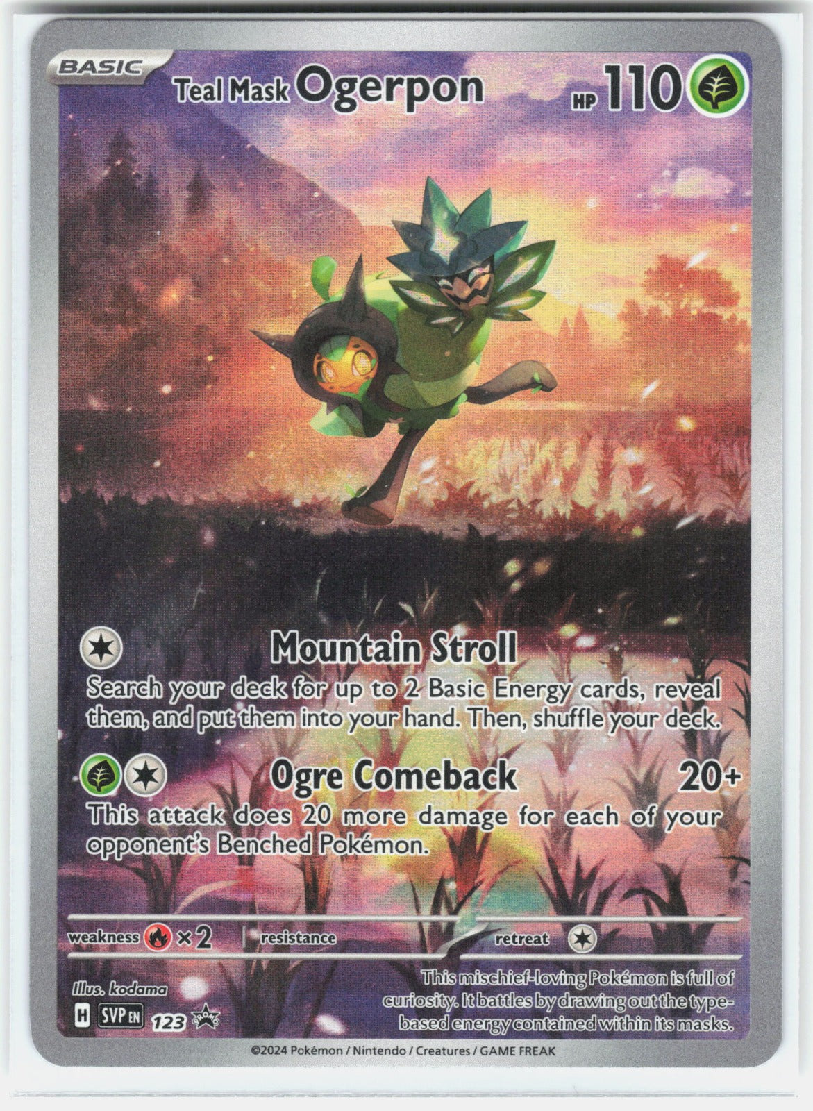 Teal Mask Ogerpon Holo Promo SV: Scarlet & Violet Promo Cards 123 NM
