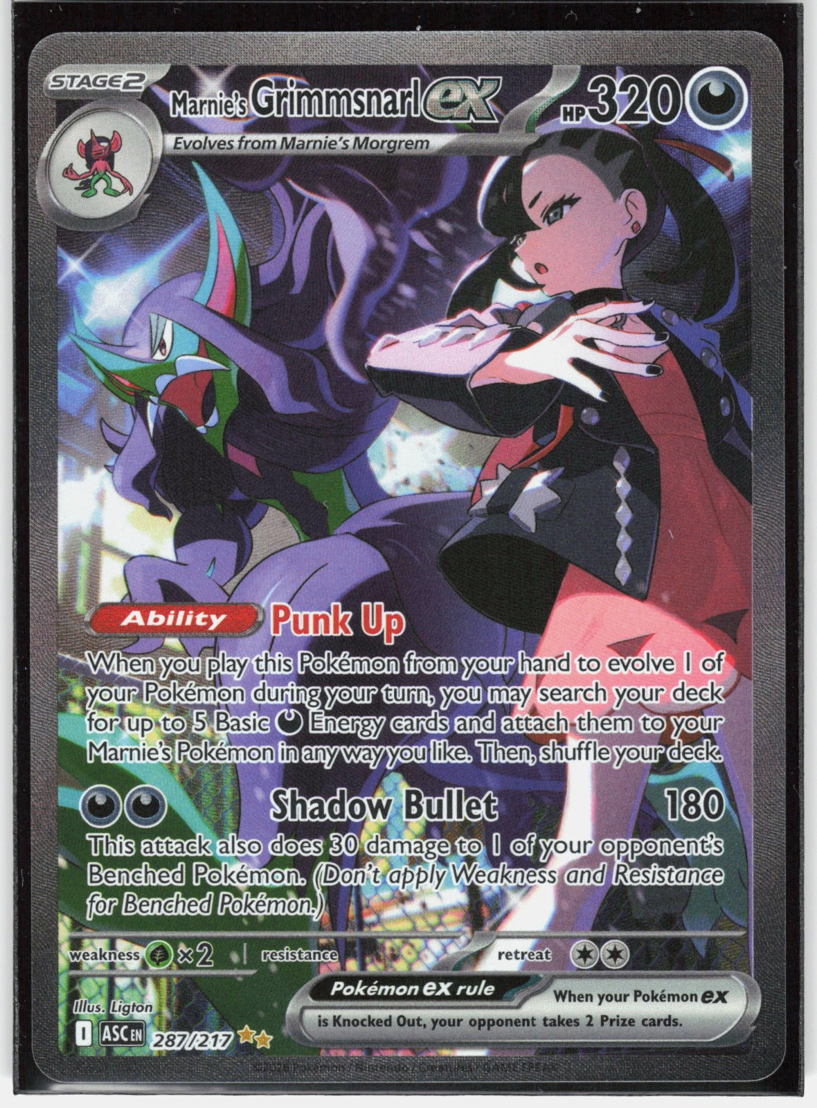 Marnie's Grimmsnarl ex Holo ME: Ascended Heroes 287/217 NM
