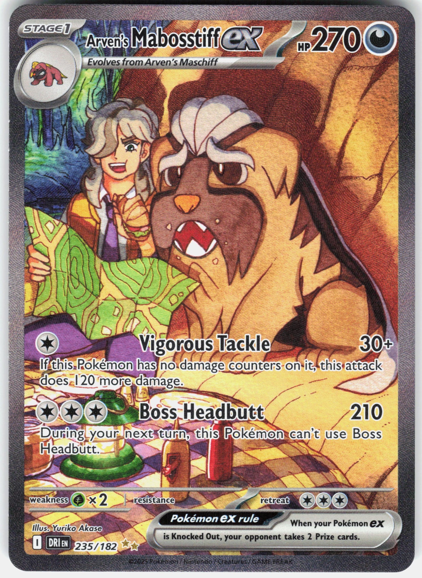 SV10: Destined Rivals #235/182 Arven's Mabosstiff ex