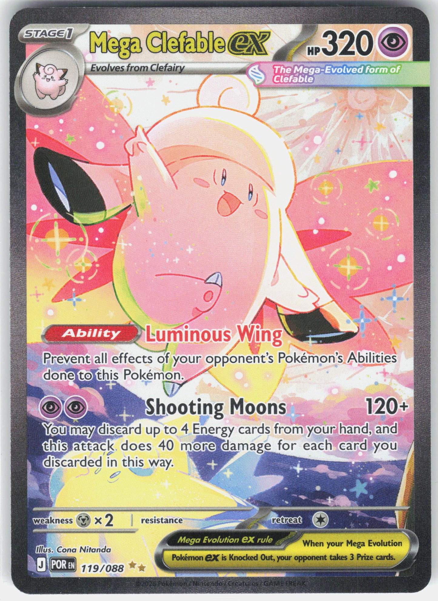 ME03: Perfect Order #119/088 Mega Clefable ex