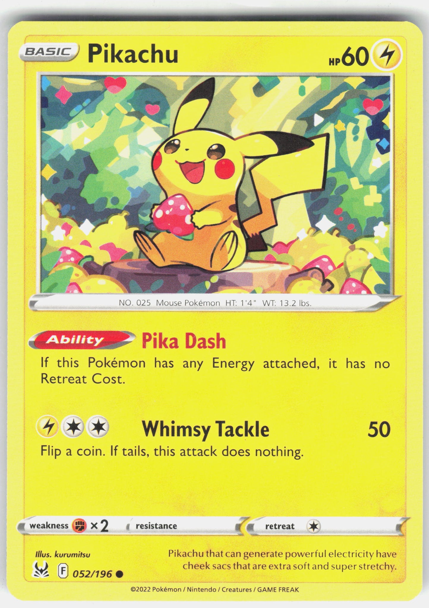 SWSH11: Lost Origin #052/196 Pikachu