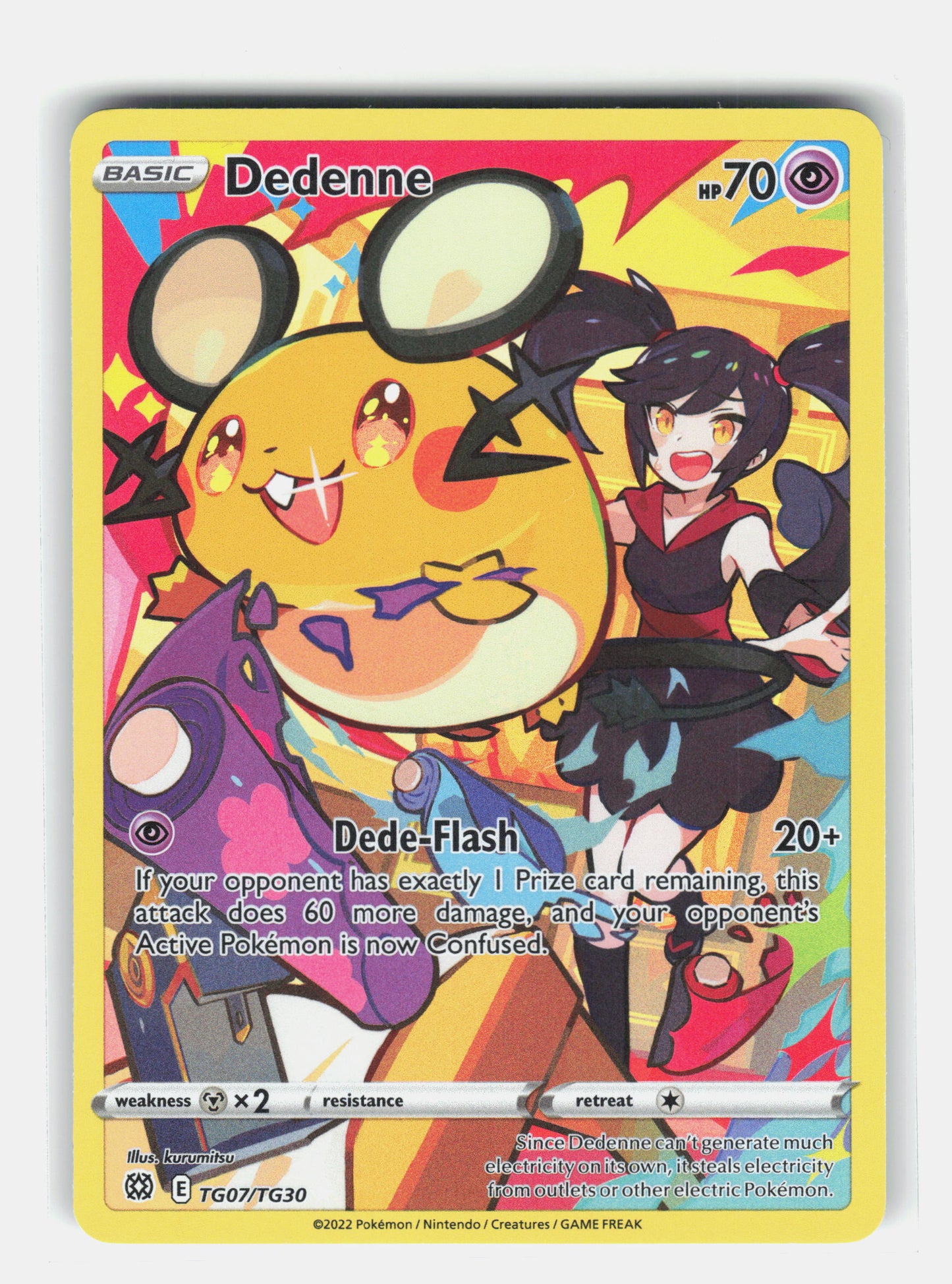 SWSH09: Brilliant Stars Trainer Gallery #TG07/TG30 Dedenne