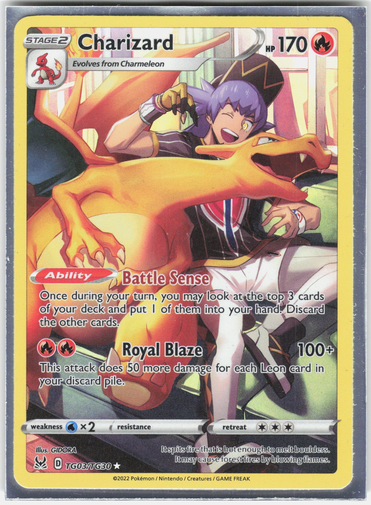 SWSH11: Lost Origin Trainer Gallery #TG03/TG30 Charizard