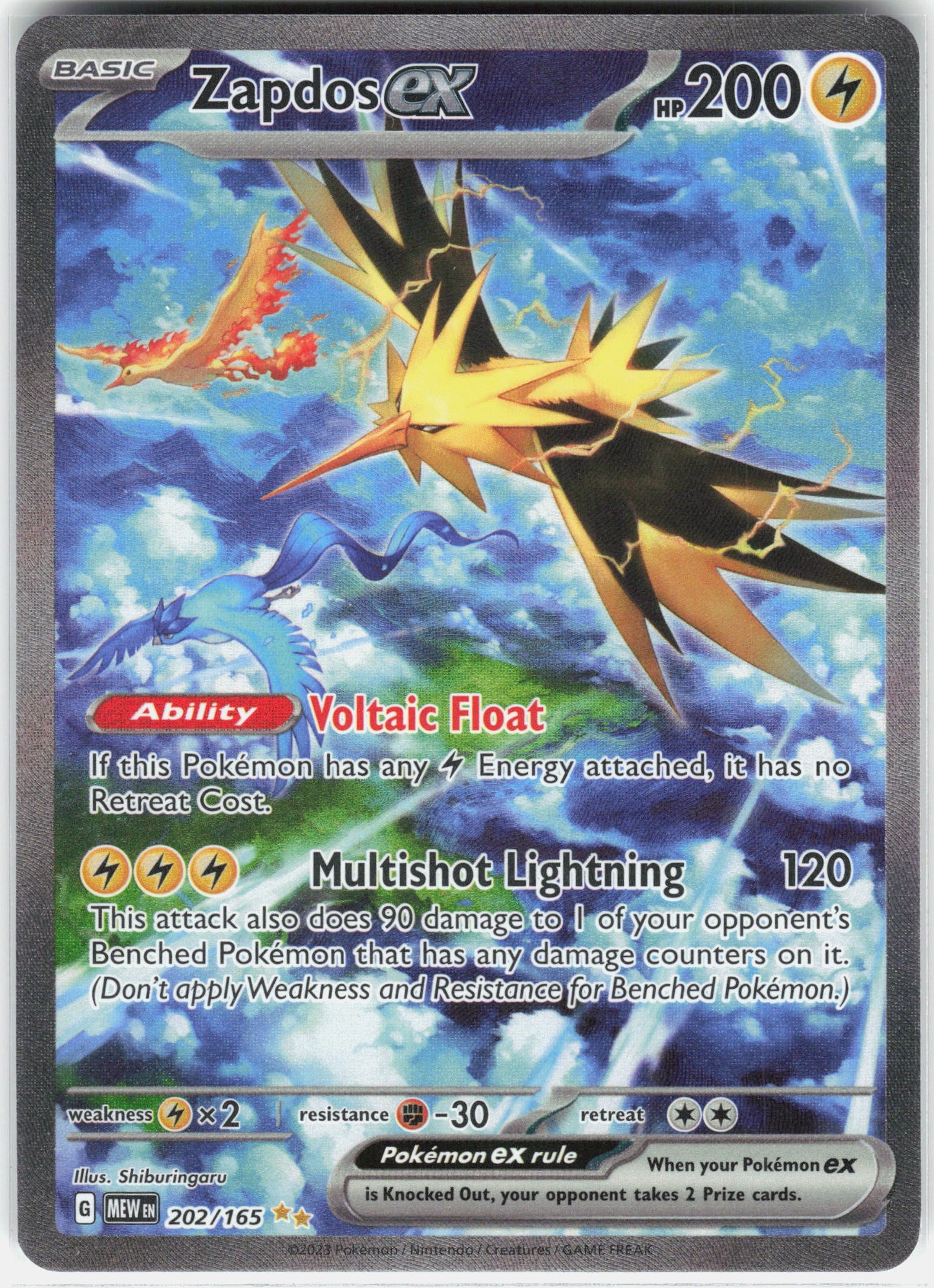 SV: Scarlet & Violet 151 #202/165 Zapdos ex