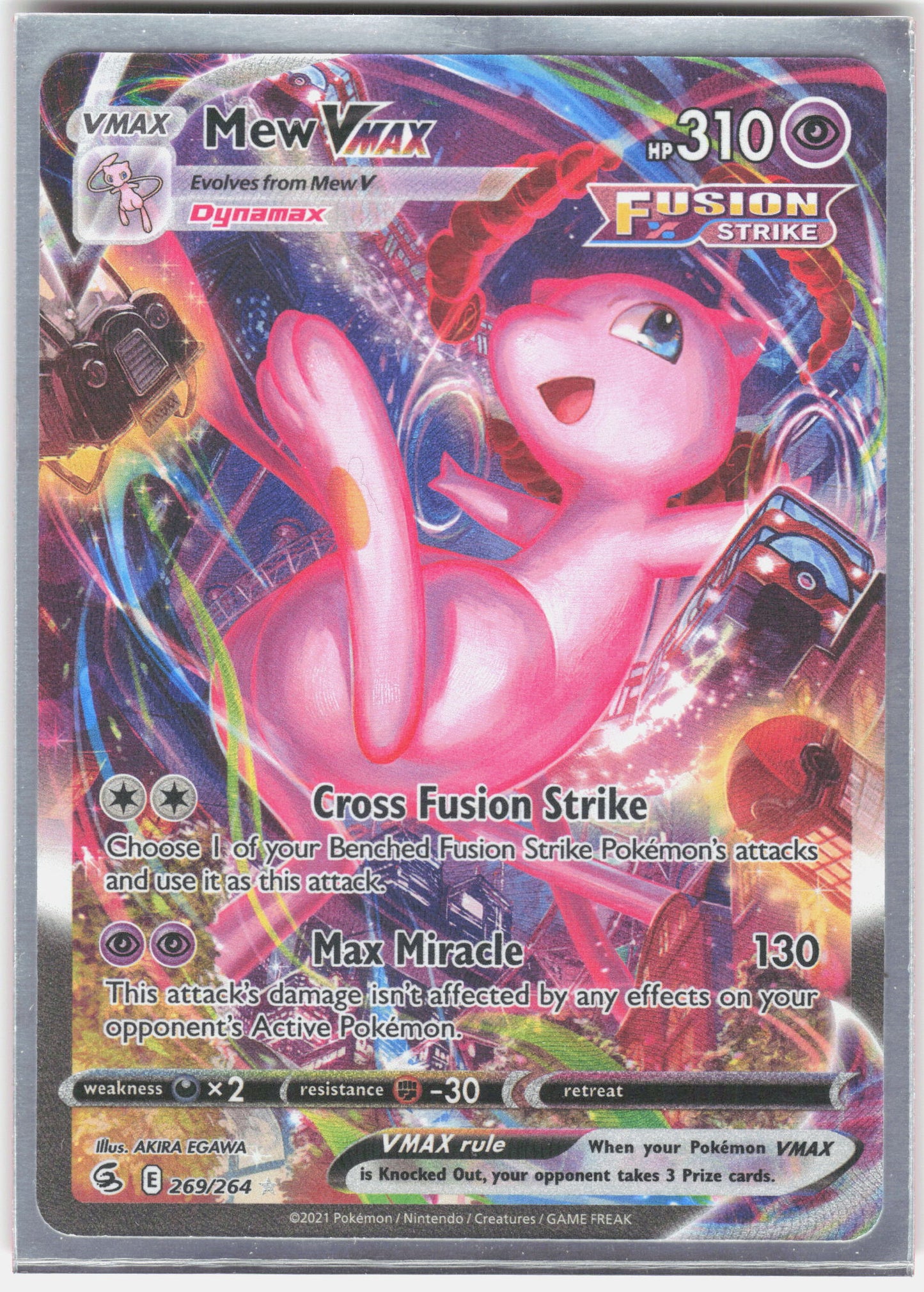 SWSH08: Fusion Strike #269/264 Mew VMAX (Alternate Art Secret)