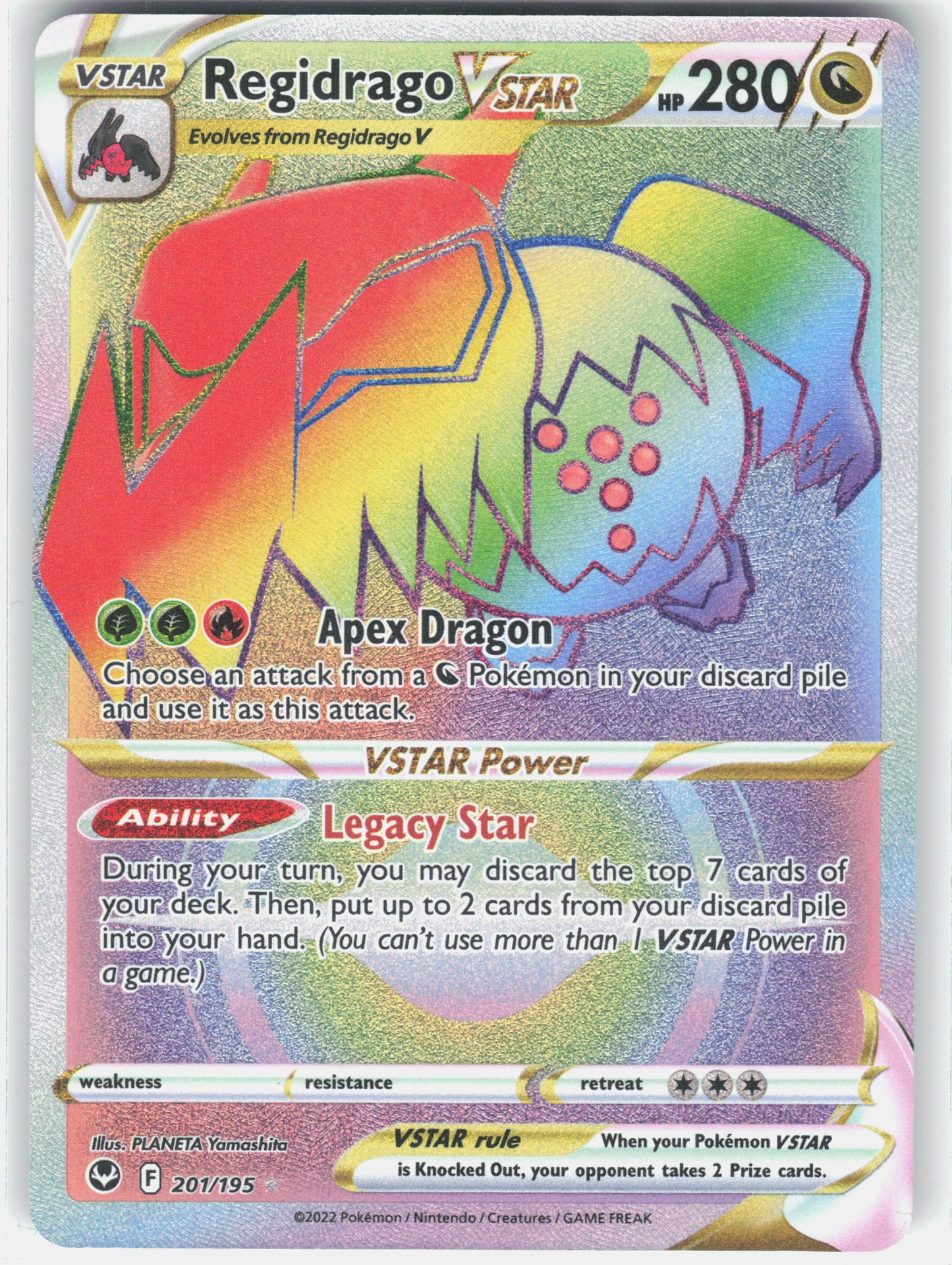 SWSH12: Silver Tempest #201/195 Regidrago VSTAR (Secret)