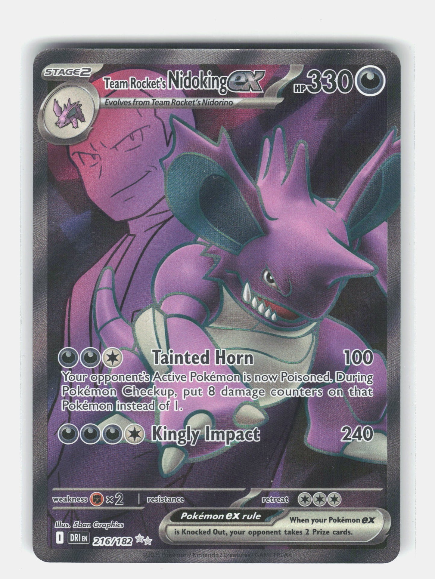 SV10: Destined Rivals #216/182 Team Rocket's Nidoking ex