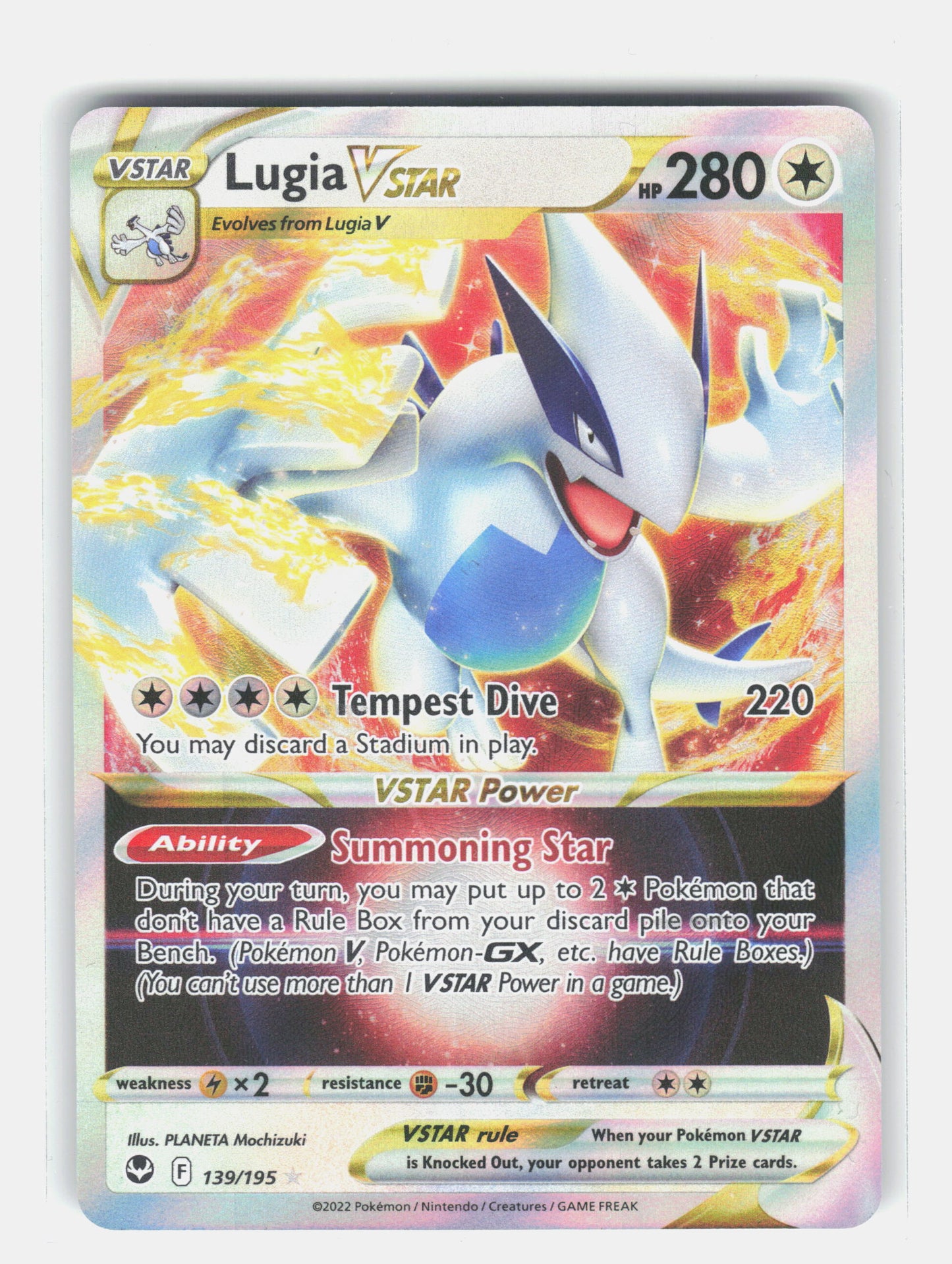 SWSH12: Silver Tempest #139/195 Lugia VSTAR