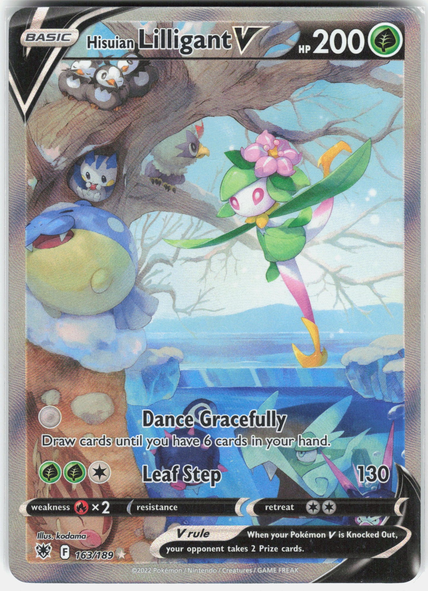 SWSH10: Astral Radiance #163/189 Hisuian Lilligant V (Alternate Full Art)