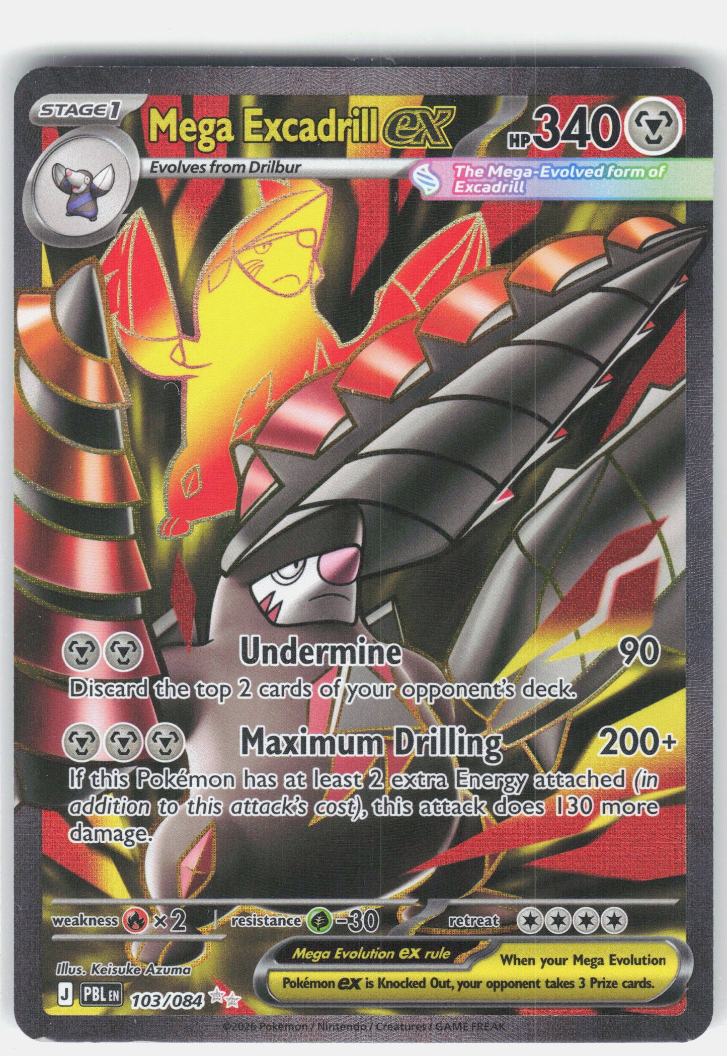 ME05: Pitch Black #103/084 Mega Excadrill ex