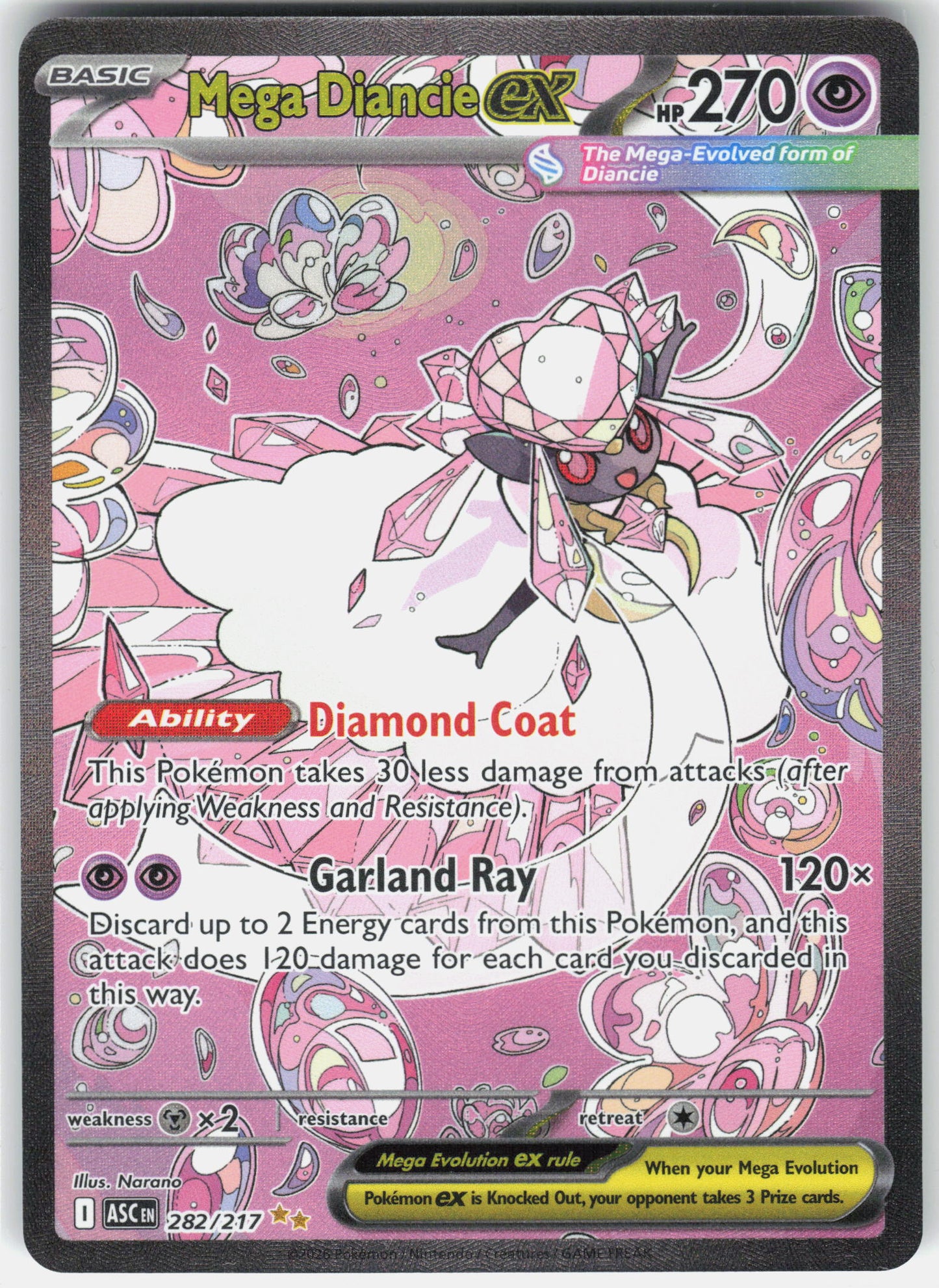 ME: Ascended Heroes #282/217 Mega Diancie ex
