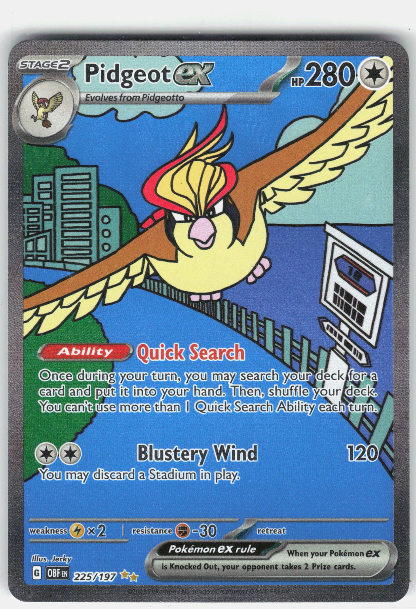 SV03: Obsidian Flames #225/197 Pidgeot ex