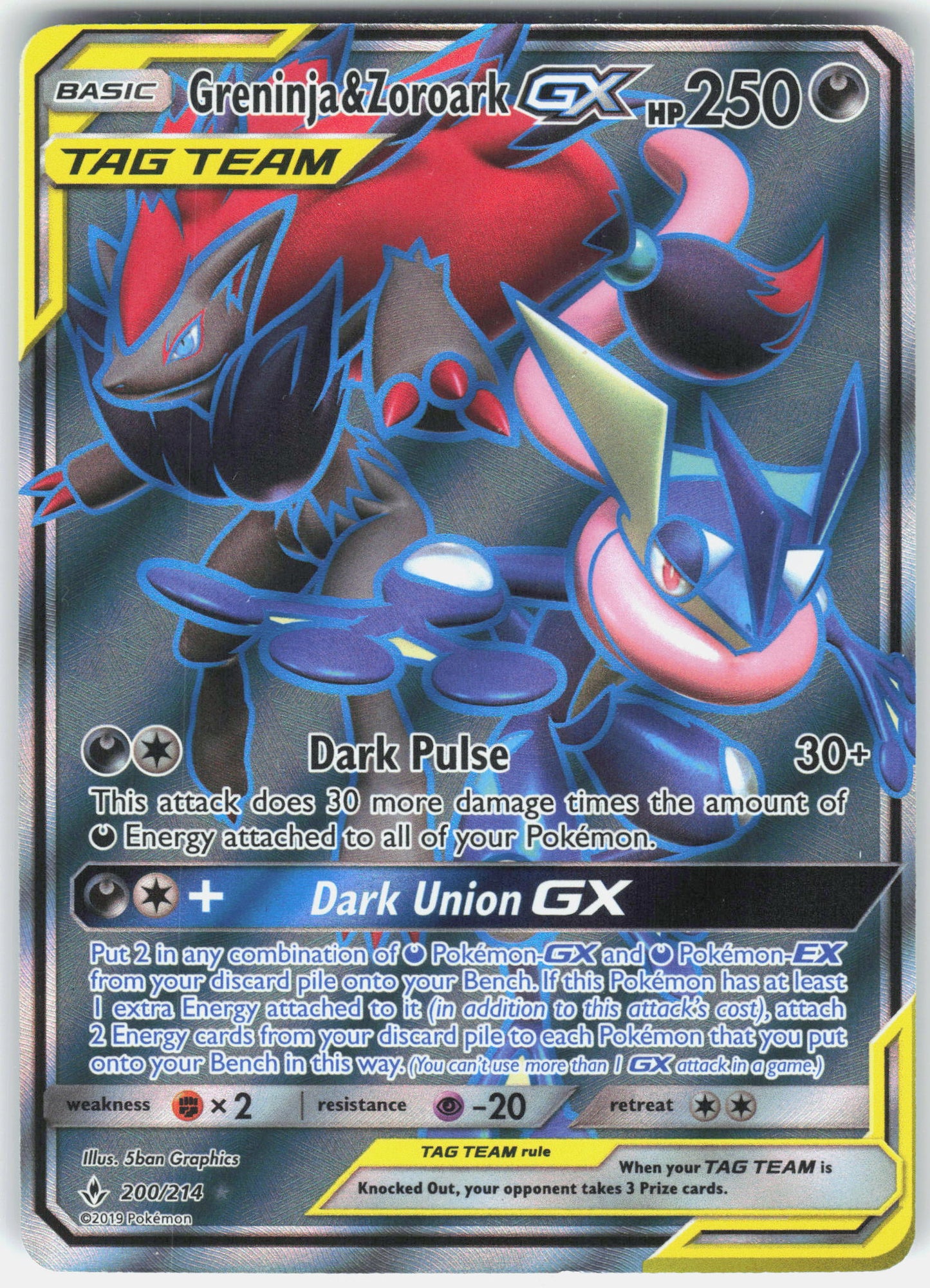 SM - Unbroken Bonds #200/214 Greninja & Zoroark GX (200) (Full Art)