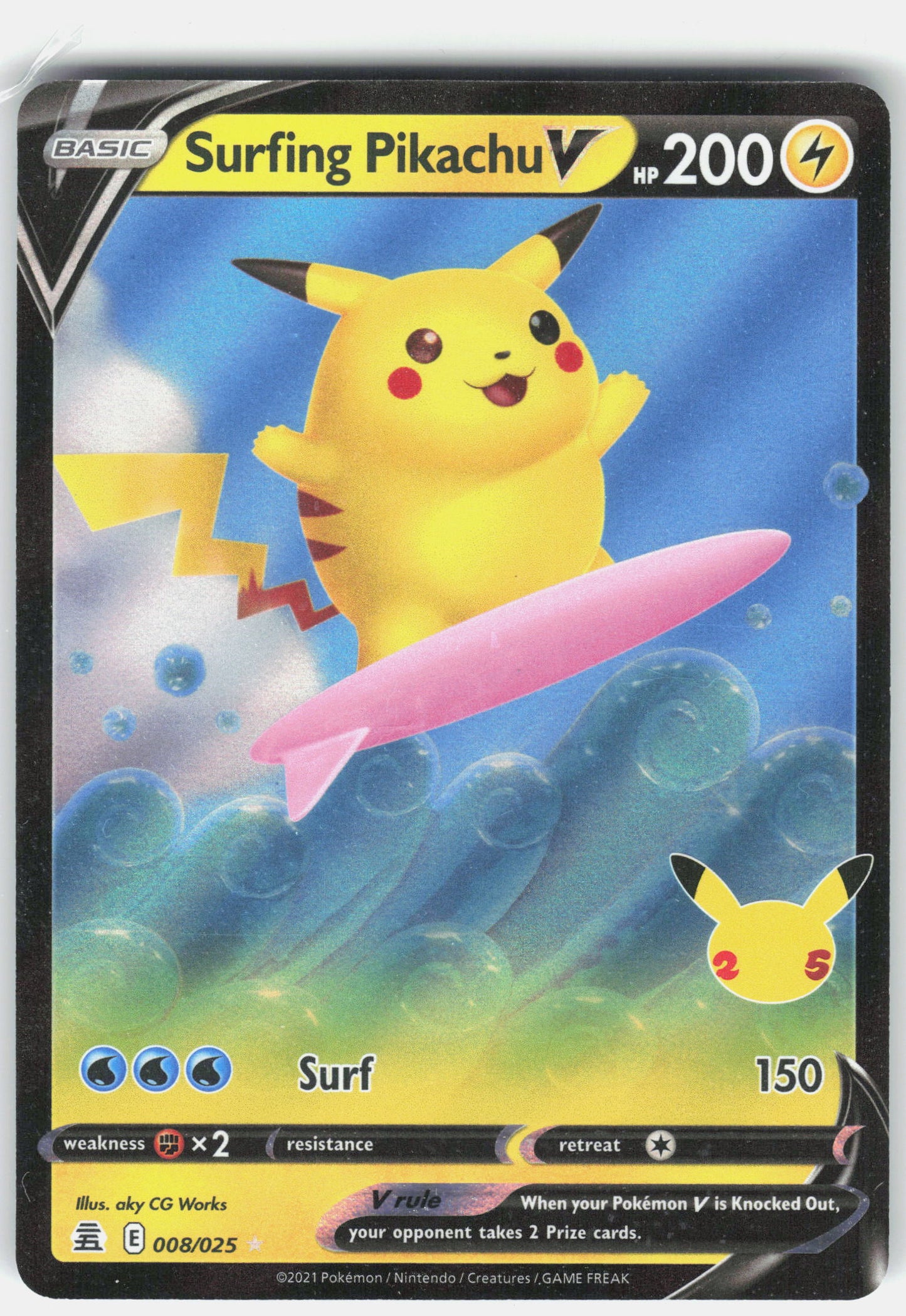Celebrations #008/025 Surfing Pikachu V