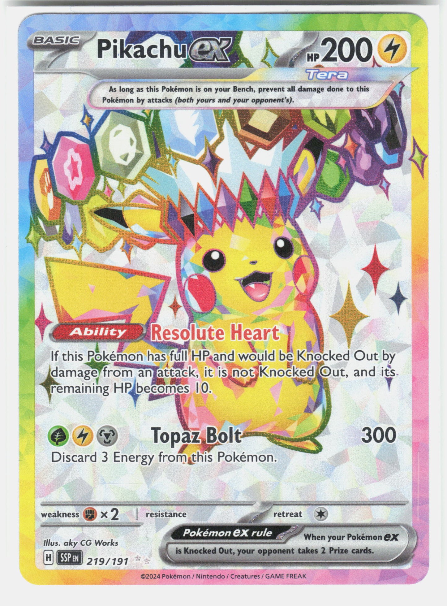 SV08: Surging Sparks #219/191 Pikachu ex