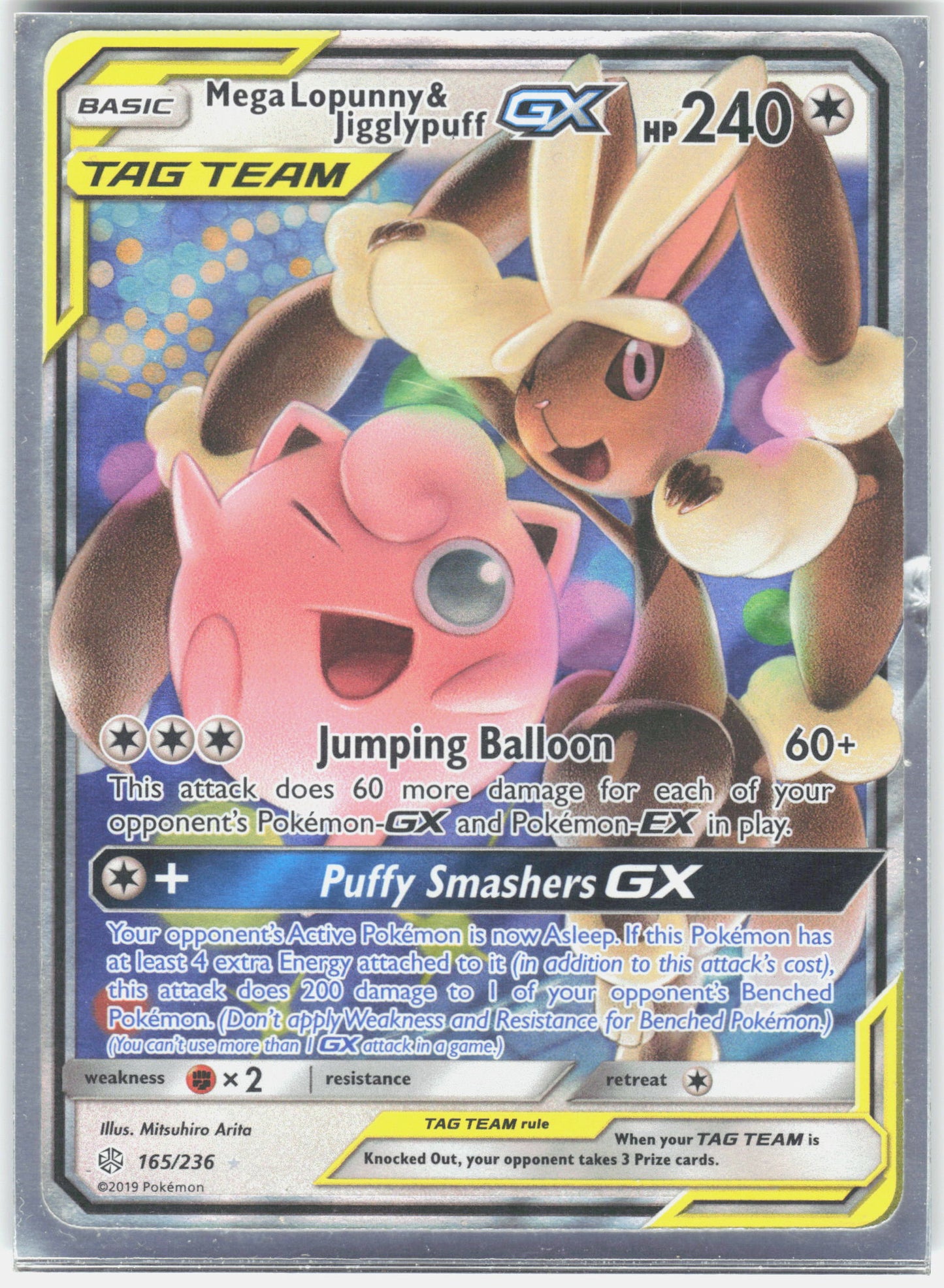 SM - Cosmic Eclipse #165/236 Mega Lopunny & Jigglypuff GX