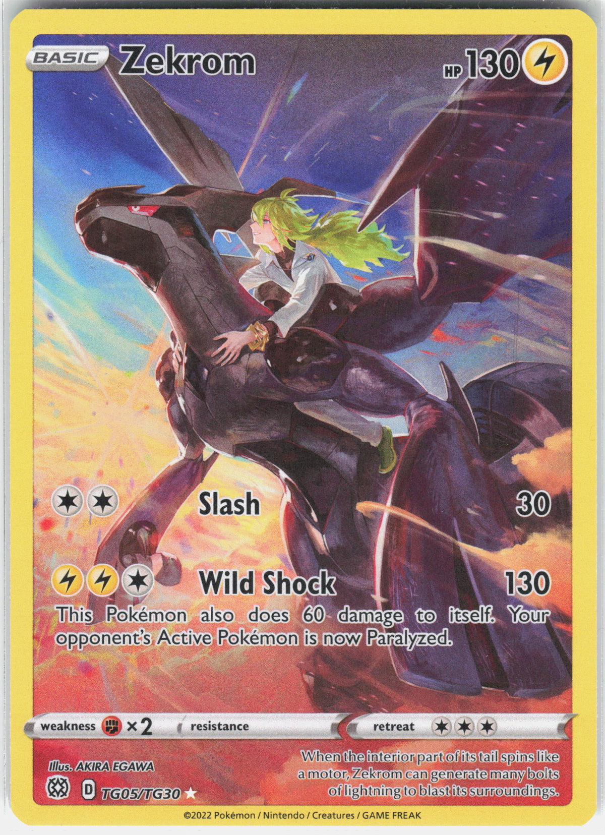 SWSH09: Brilliant Stars Trainer Gallery #TG05/TG30 Zekrom