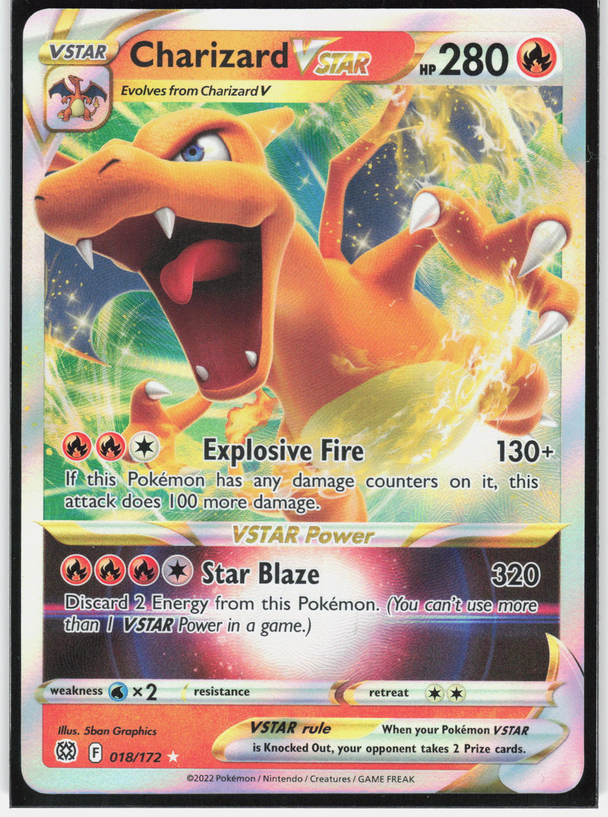SWSH09: Brilliant Stars #018/172 Charizard VSTAR