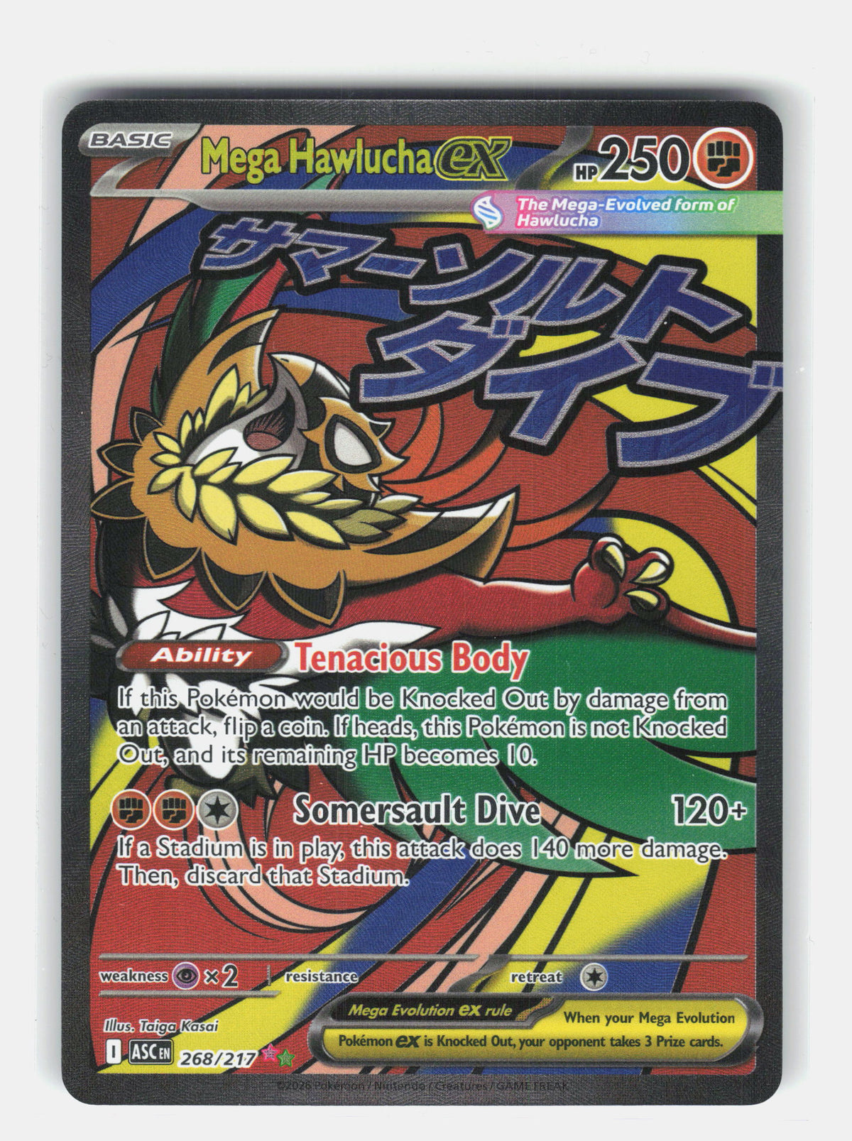 ME: Ascended Heroes #268/217 Mega Hawlucha ex