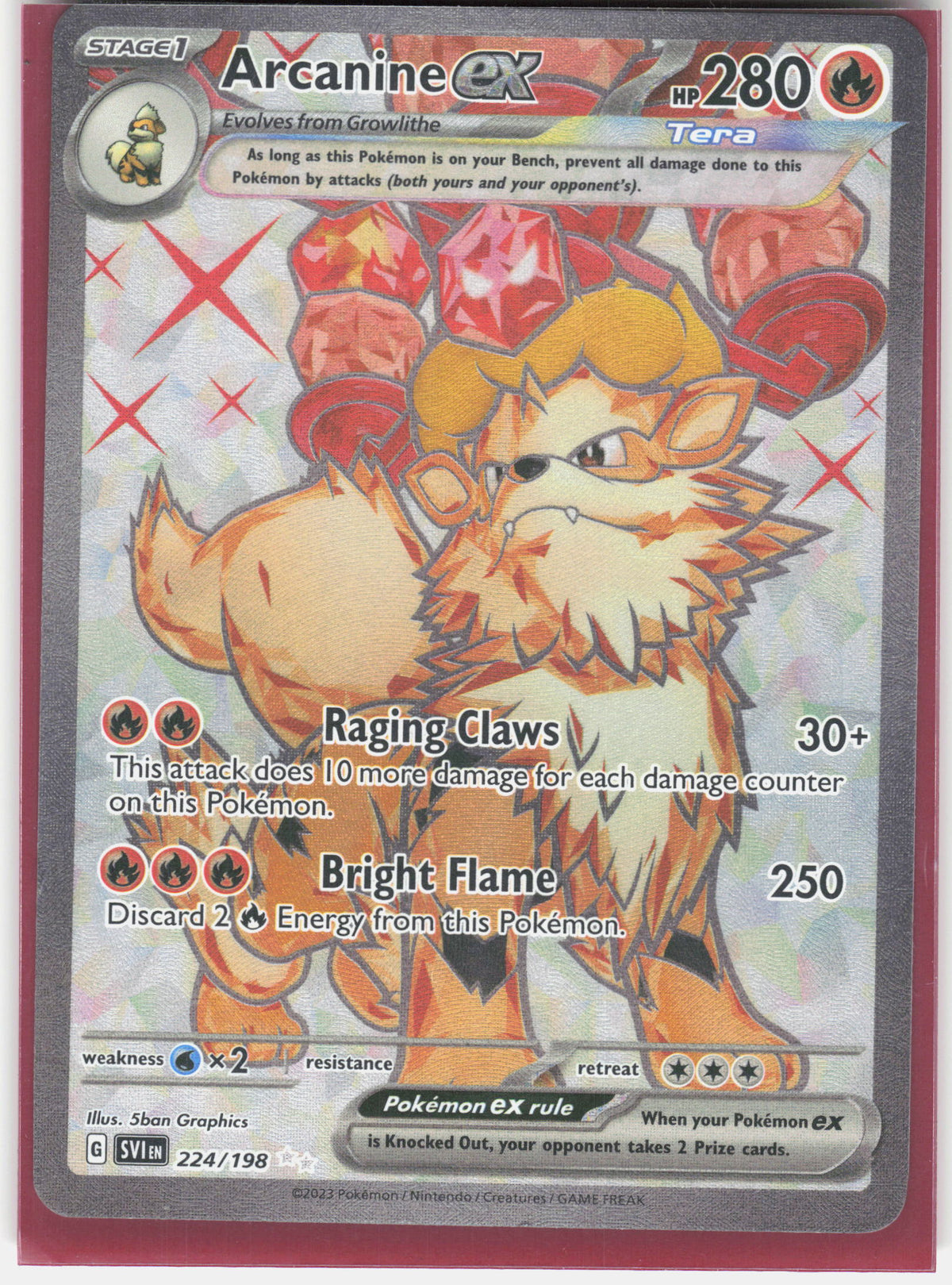 SV01: Scarlet & Violet Base Set #224/198 Arcanine ex