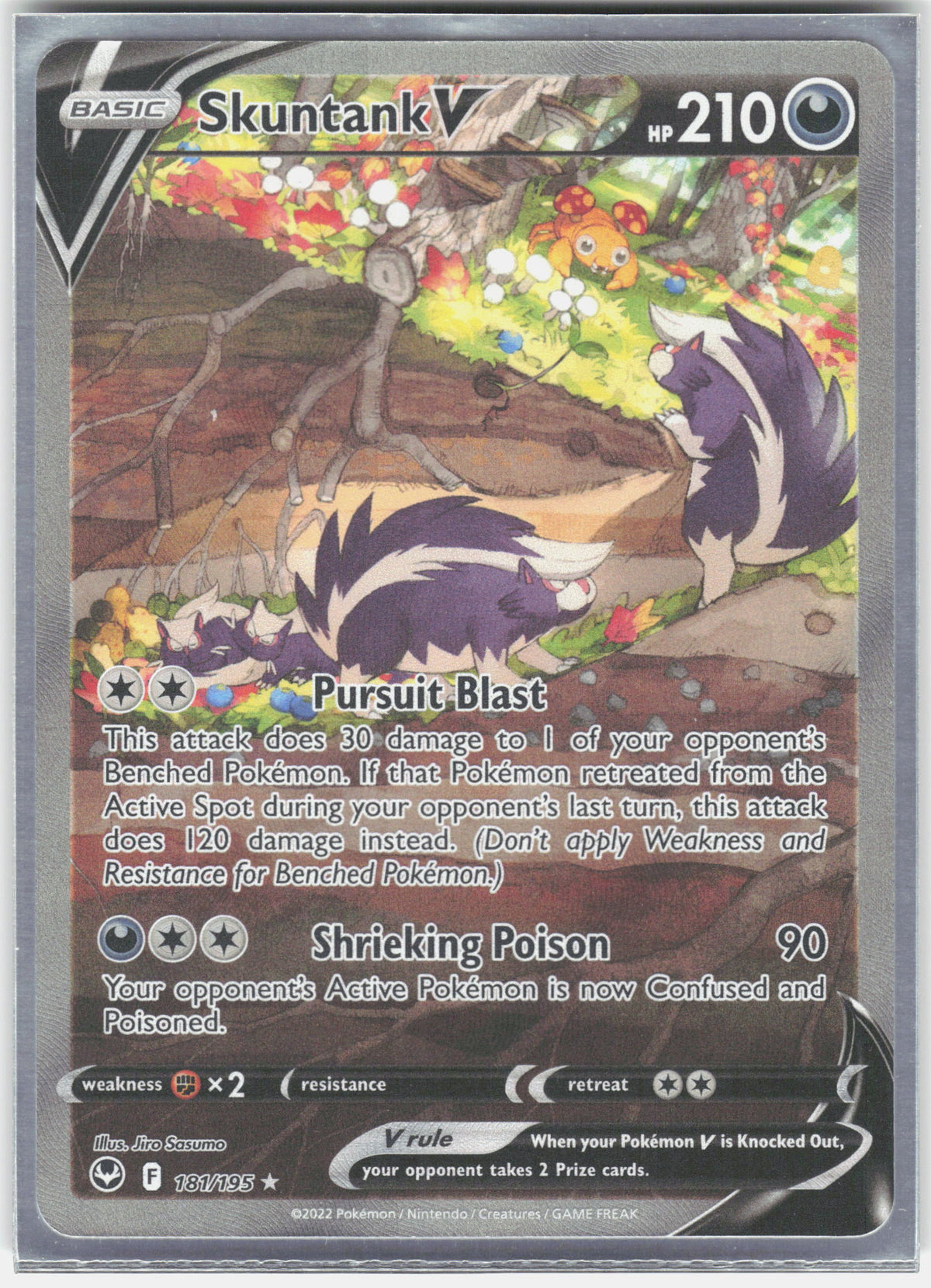 SWSH12: Silver Tempest #181/195 Skuntank V (Alternate Full Art)