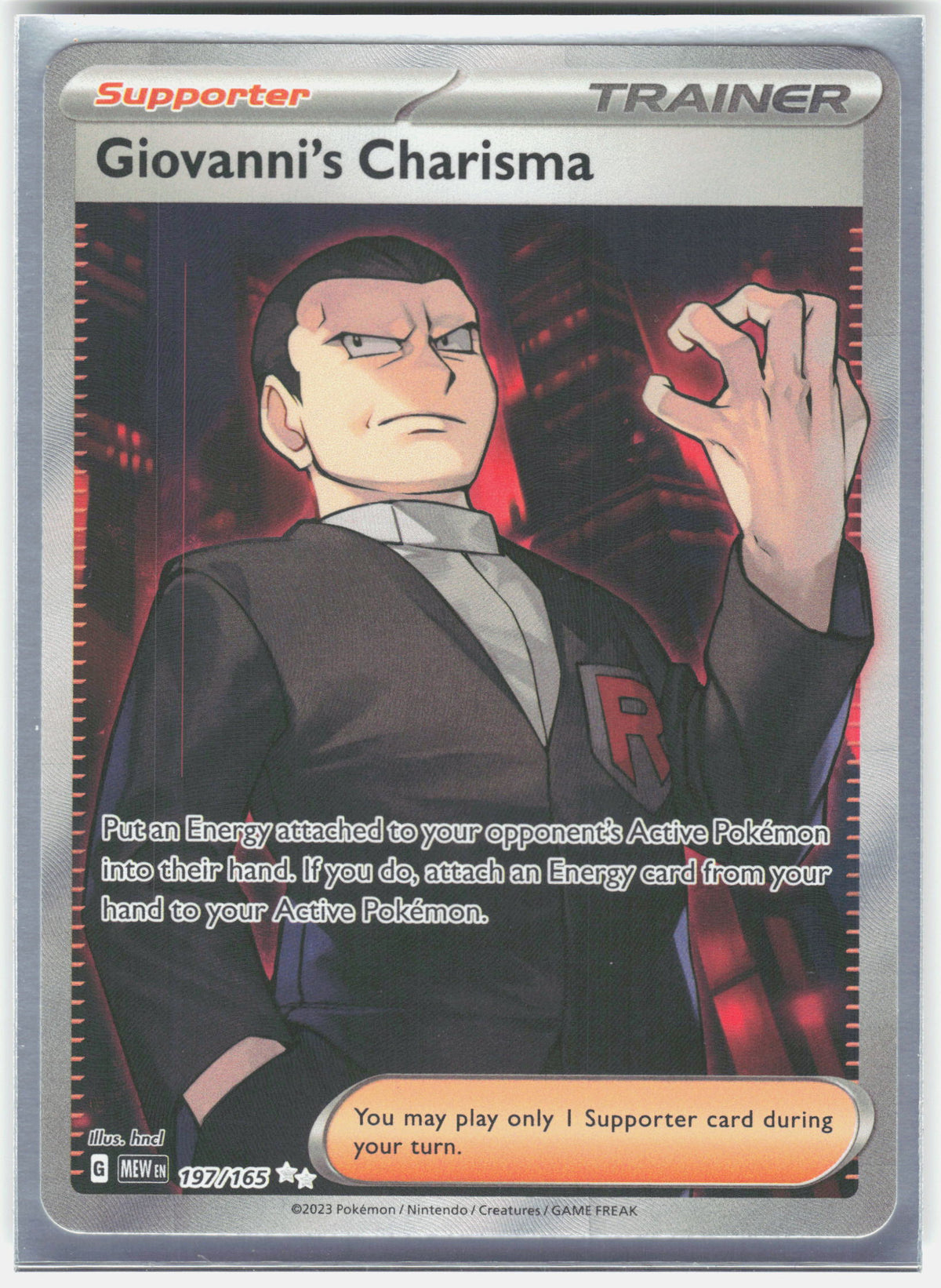 SV: Scarlet & Violet 151 #197/165 Giovanni's Charisma
