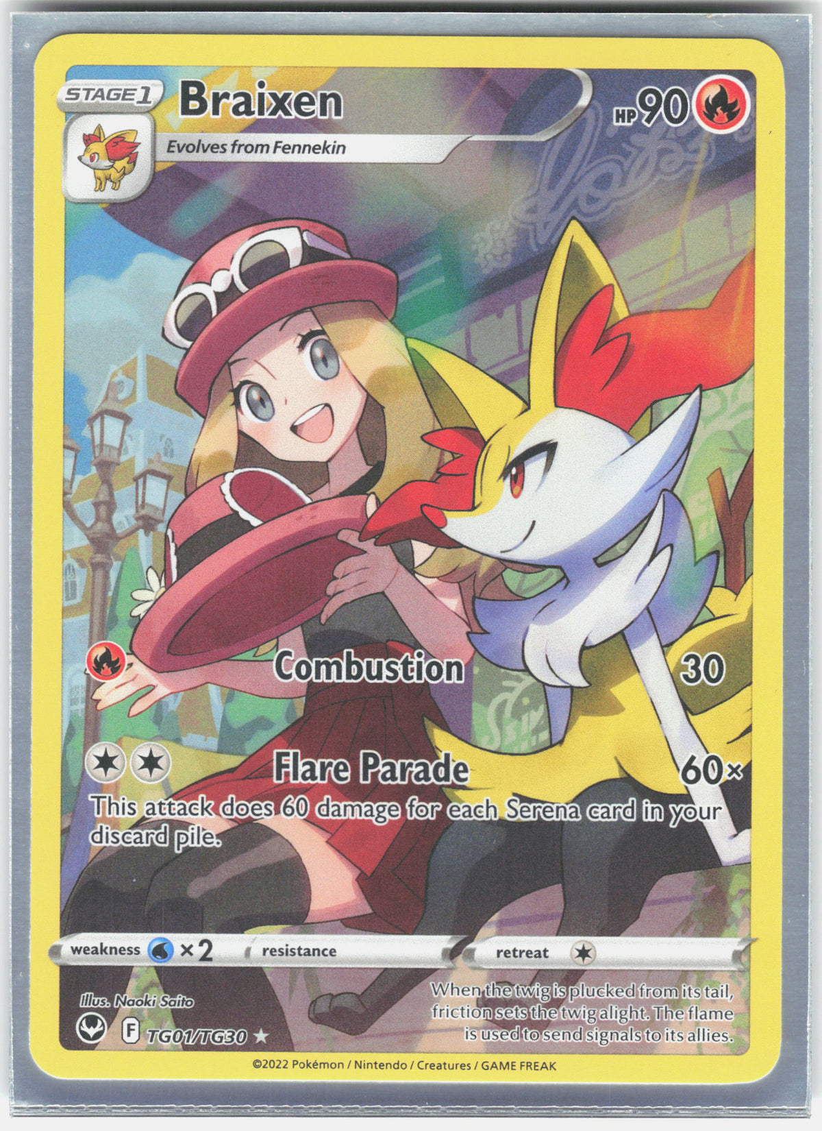 SWSH12: Silver Tempest Trainer Gallery #TG01/TG30 Braixen