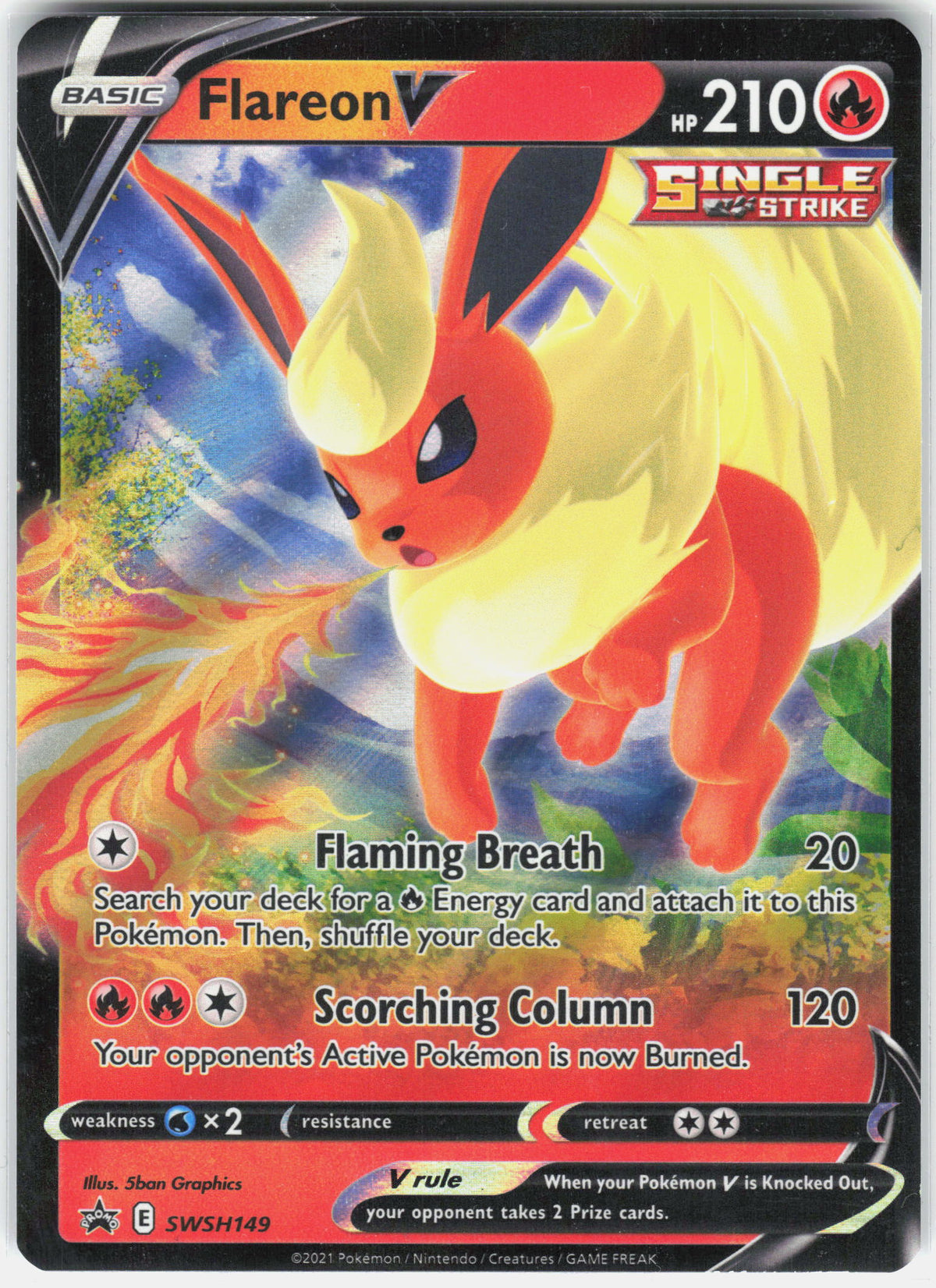 SWSH: Sword & Shield Promo Cards #SWSH149 Flareon V