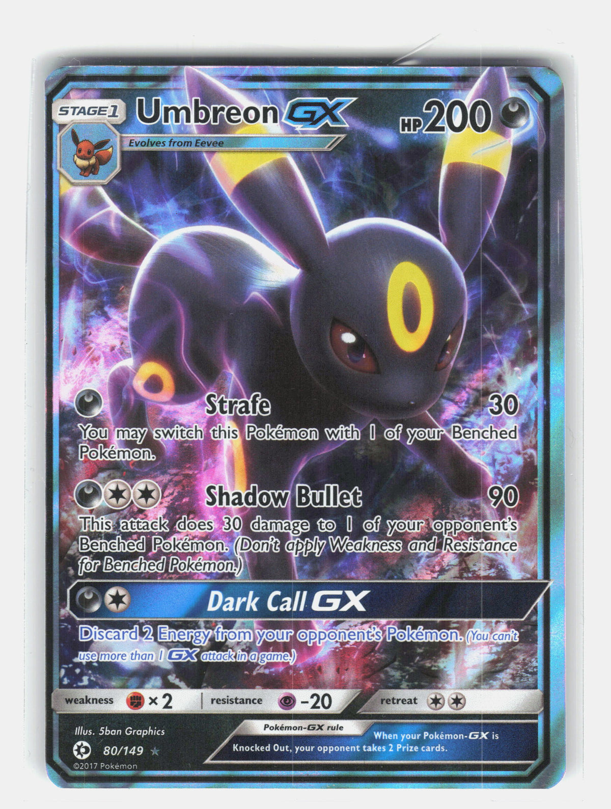 SM1M: Collection Moon #037/060 Umbreon GX