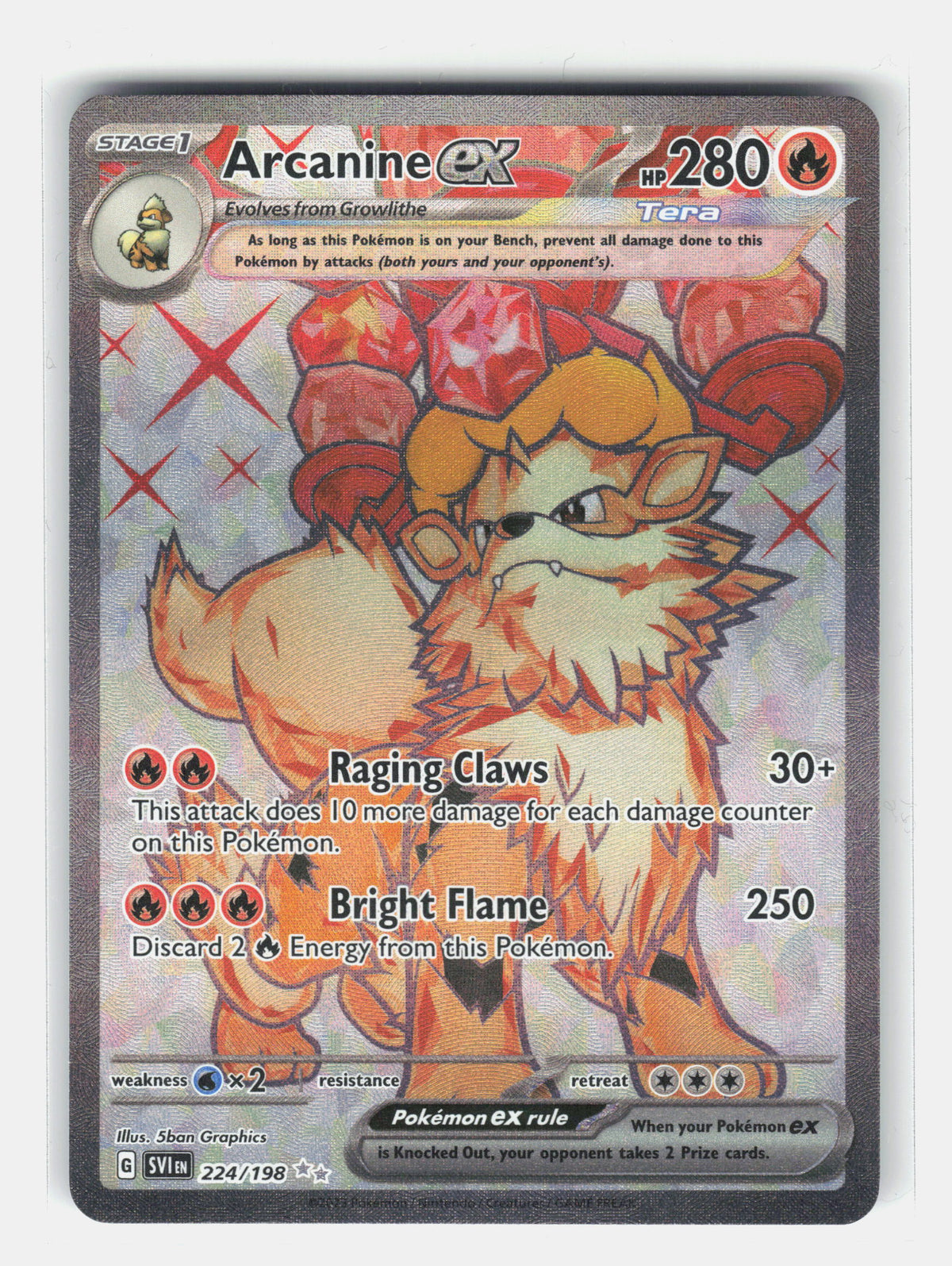 SV01: Scarlet & Violet Base Set #224/198 Arcanine ex