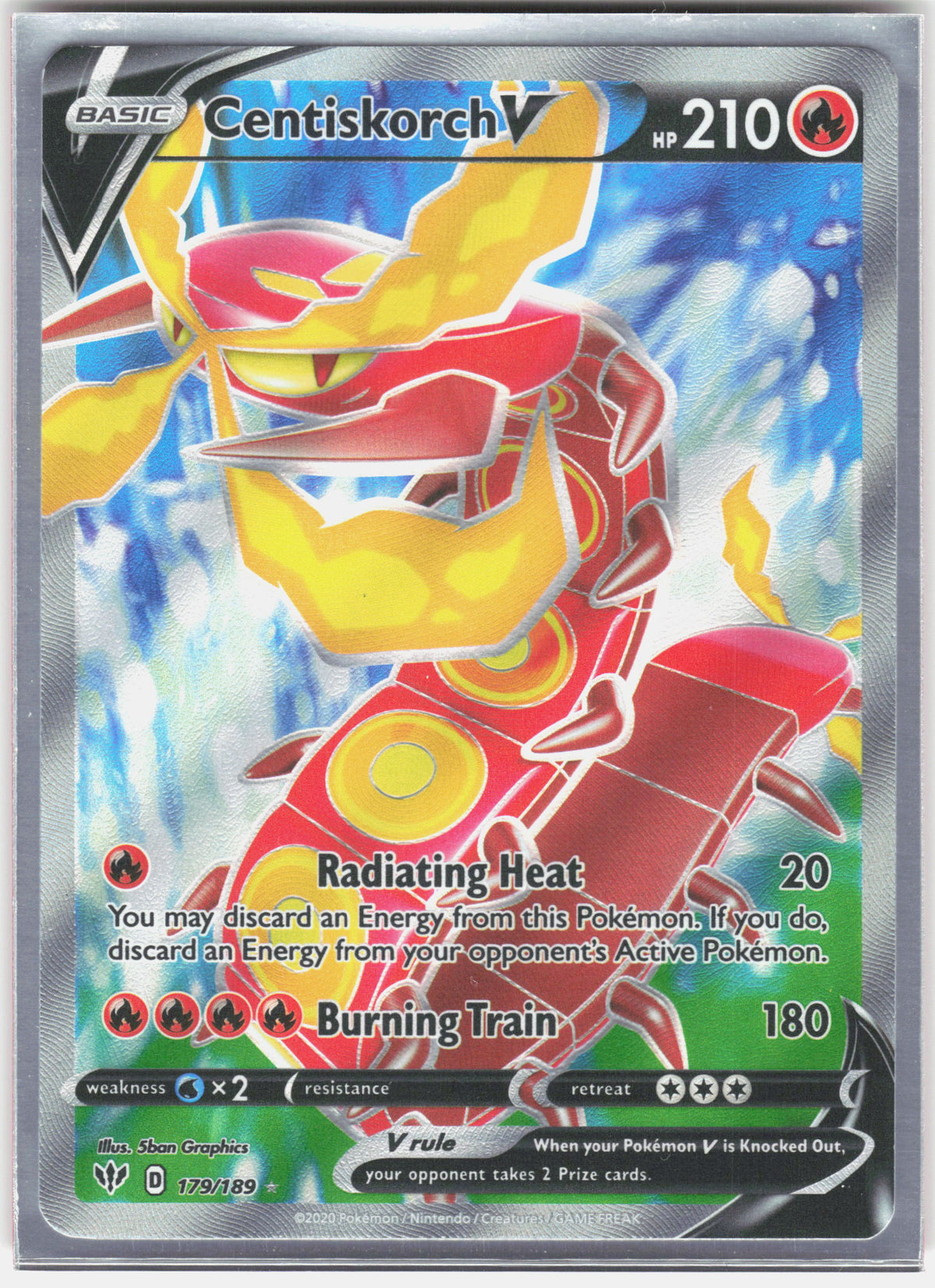SWSH03: Darkness Ablaze #179/189 Centiskorch V (Full Art)