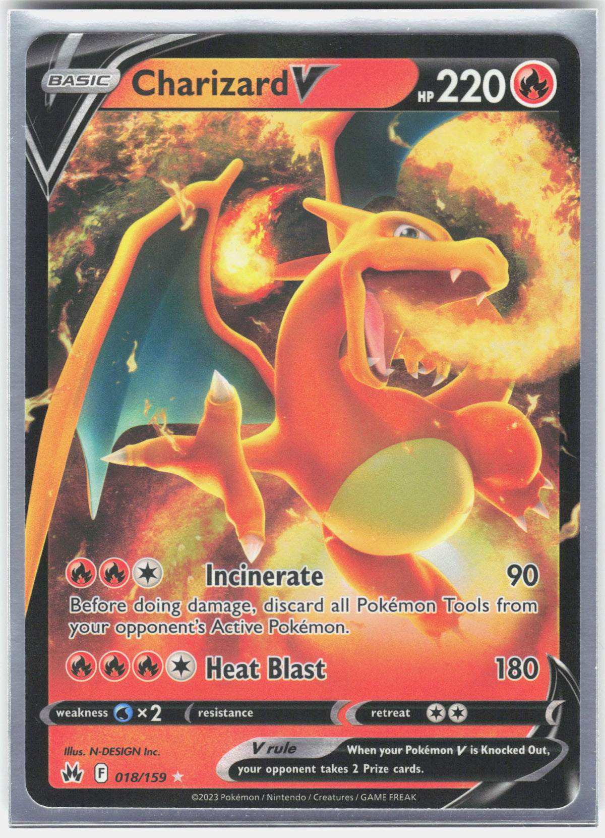SWSH09: Brilliant Stars #017/172 Charizard V