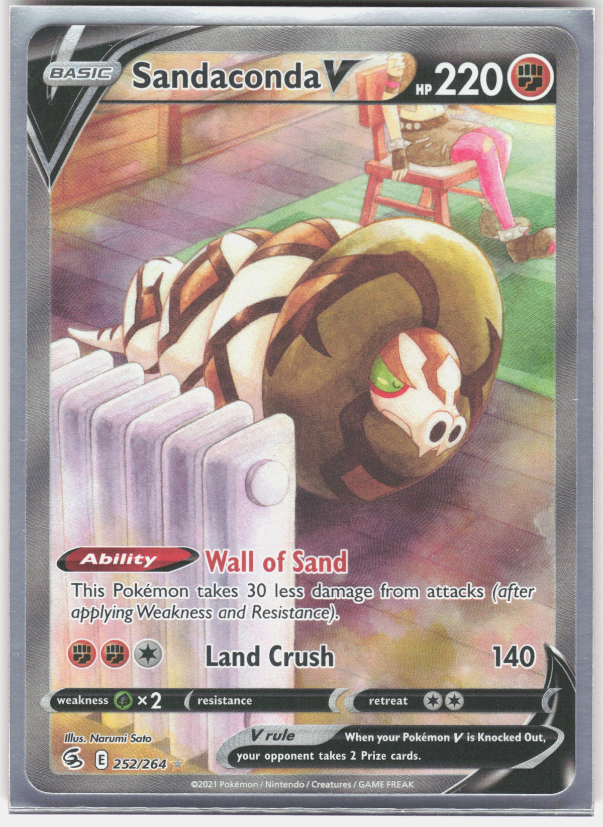 SWSH08: Fusion Strike #252/264 Sandaconda V (Alternate Full Art)