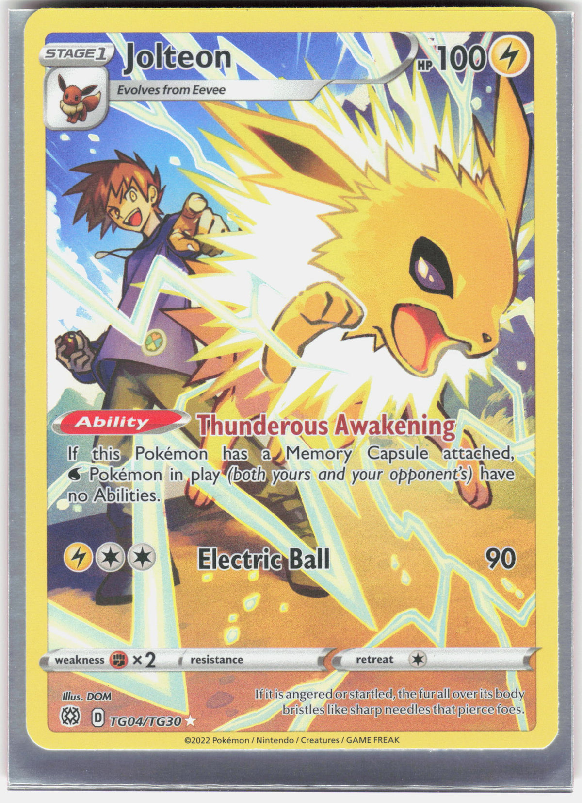 SWSH09: Brilliant Stars Trainer Gallery #TG04/TG30 Jolteon