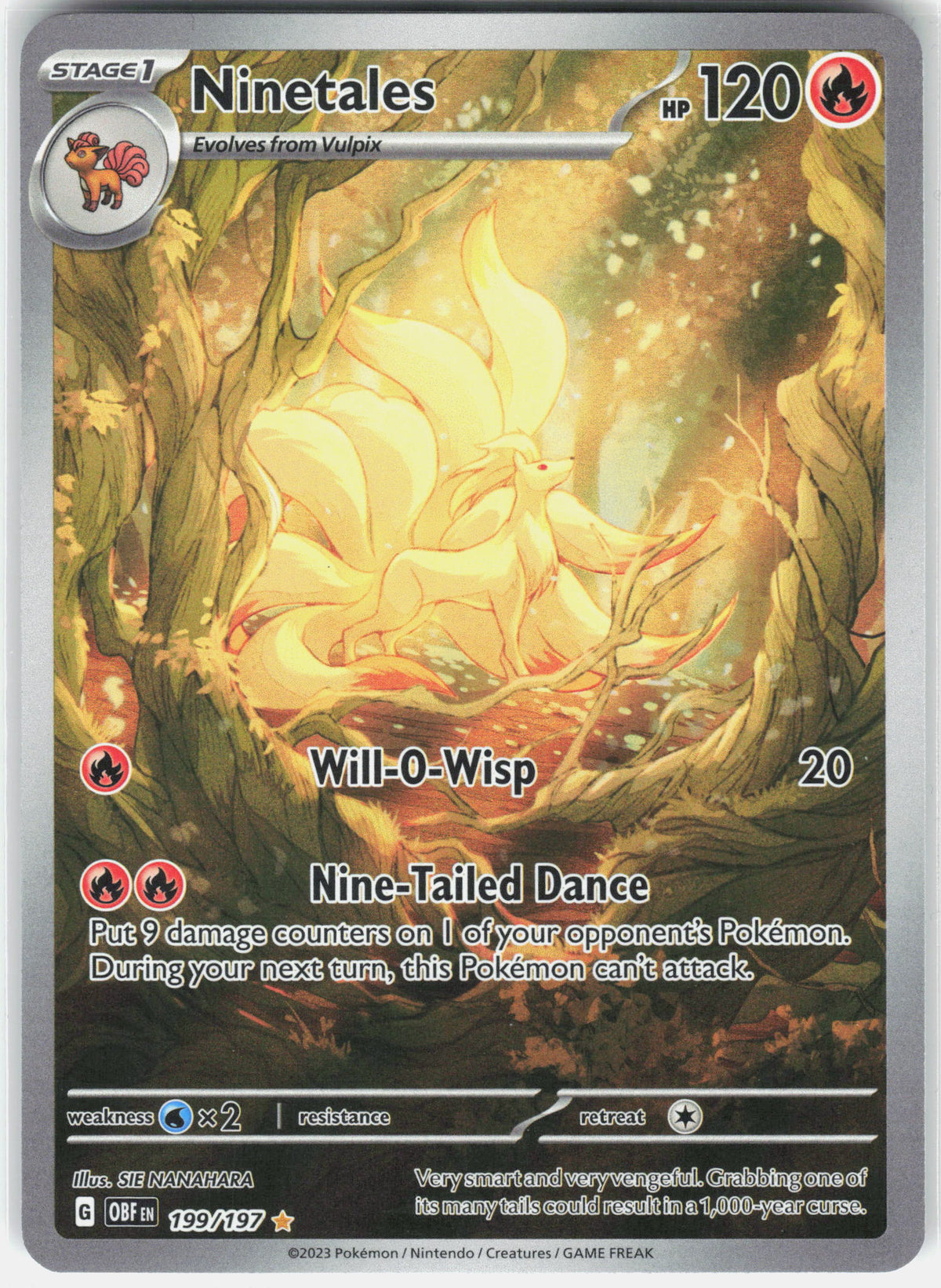 SV03: Obsidian Flames #199/197 Ninetales -199/197