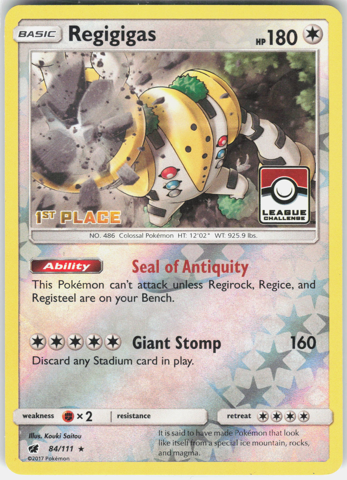 League & Championship Cards #084/111 Regigigas