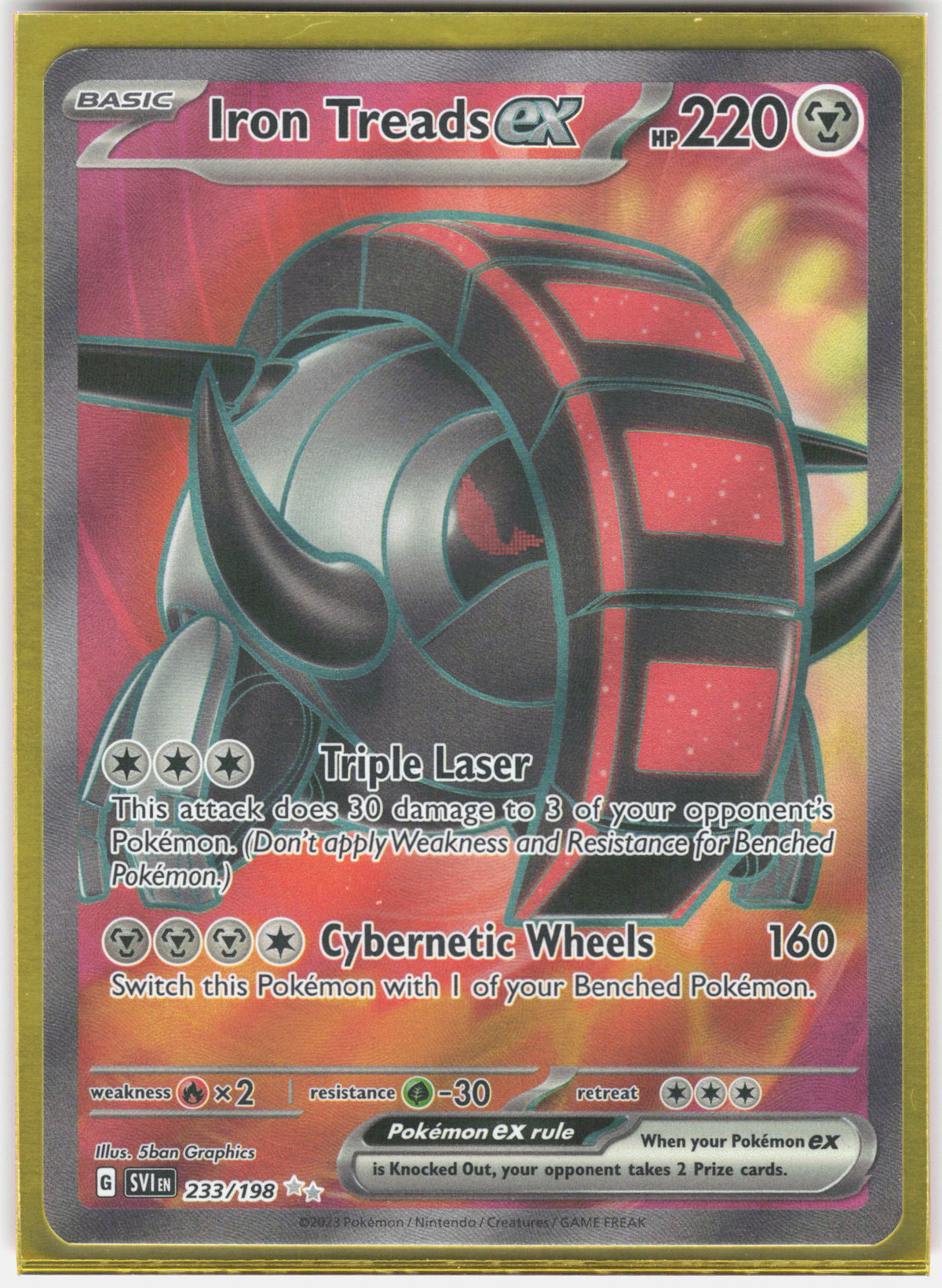SV01: Scarlet & Violet Base Set #233/198 Iron Treads ex