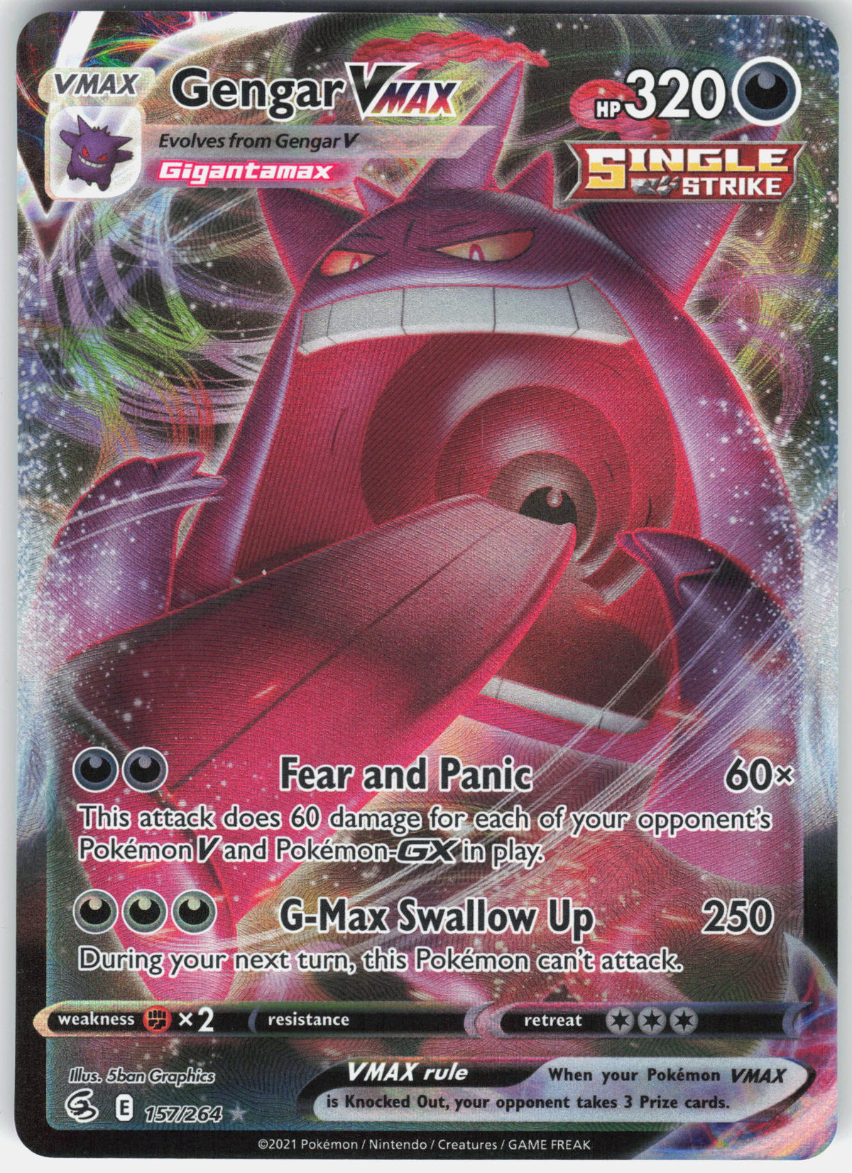 SWSH08: Fusion Strike #157/264 Gengar VMAX
