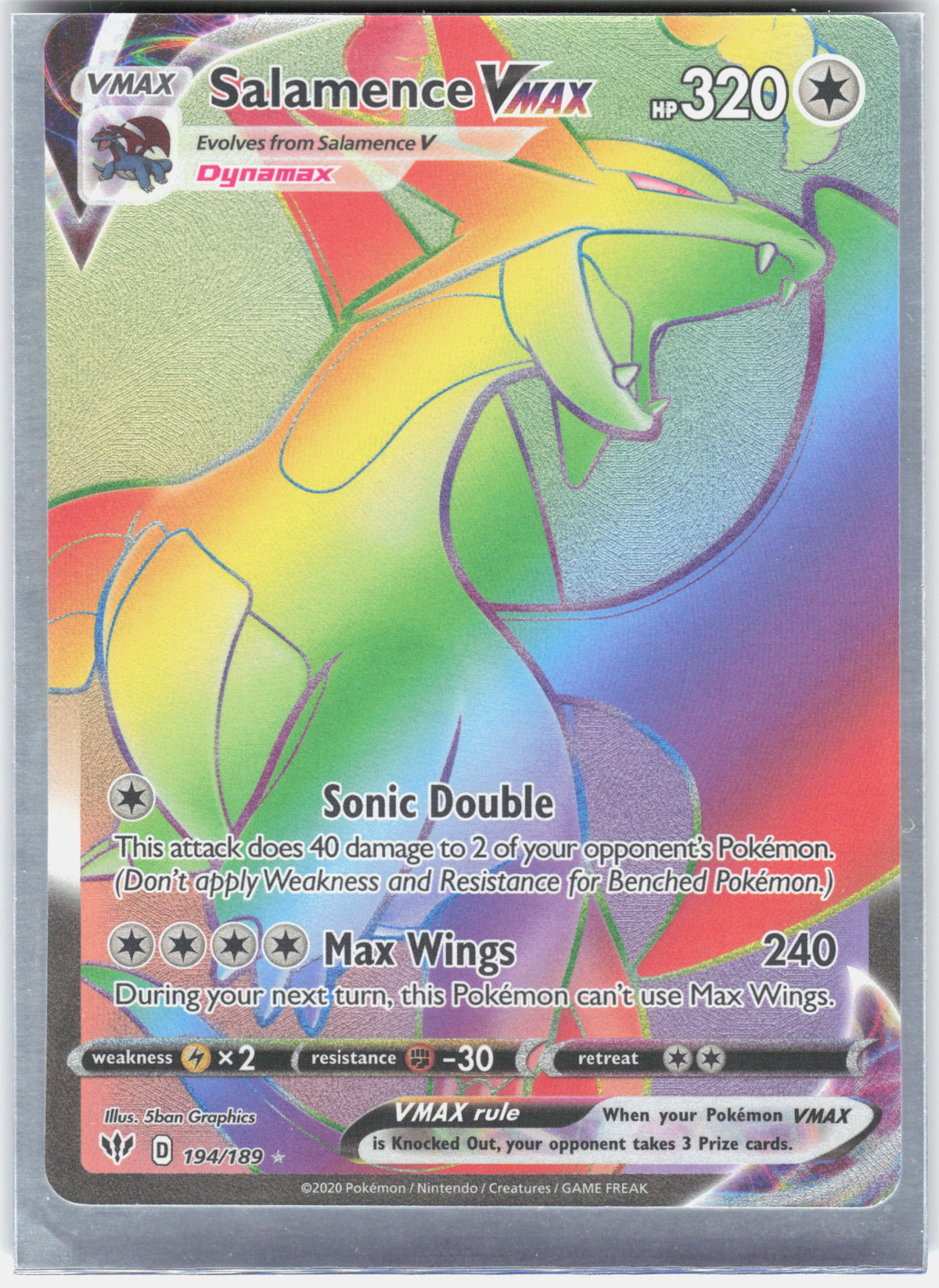 SWSH03: Darkness Ablaze #194/189 Salamence VMAX (Secret)