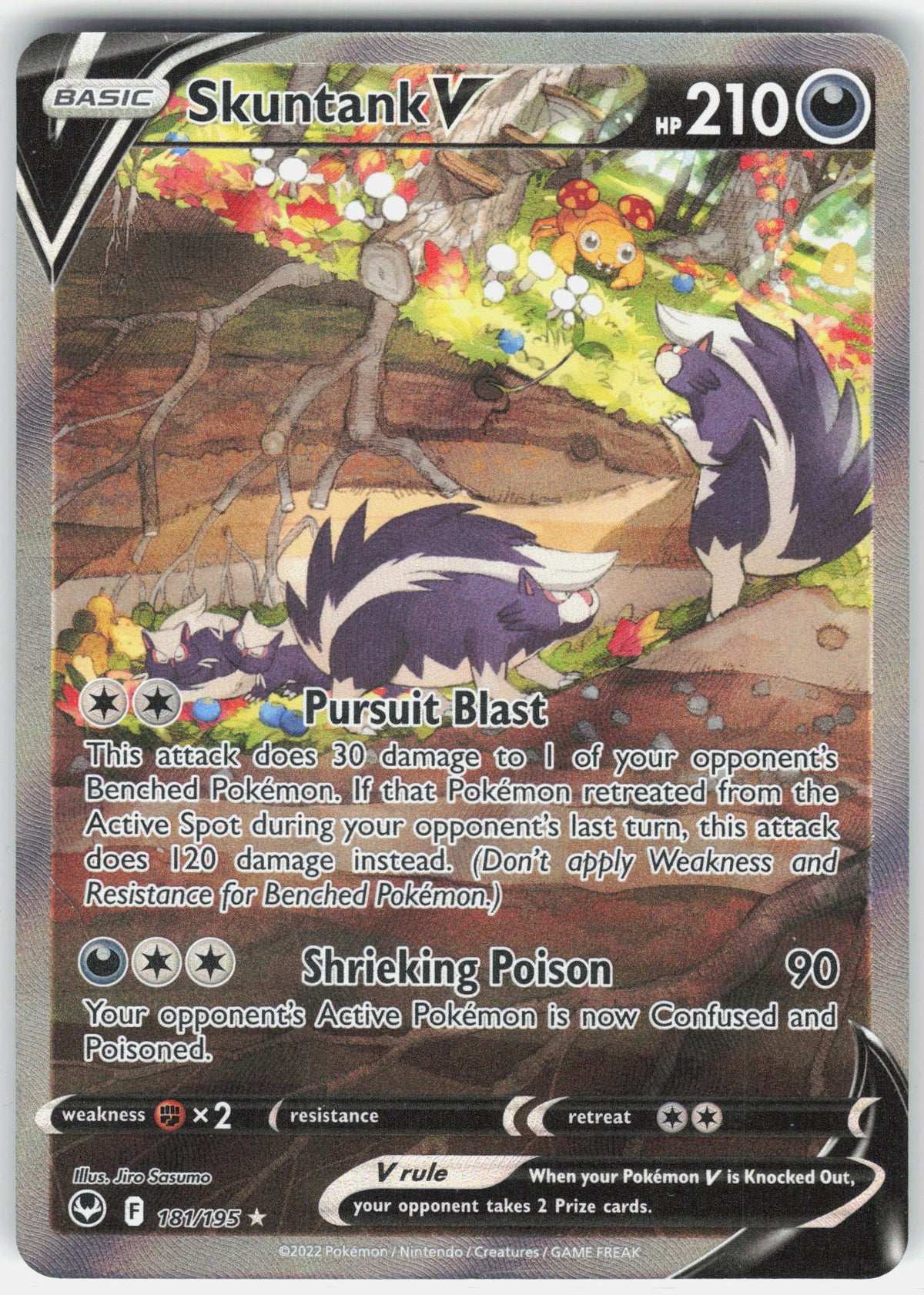 SWSH12: Silver Tempest #181/195 Skuntank V (Alternate Full Art)