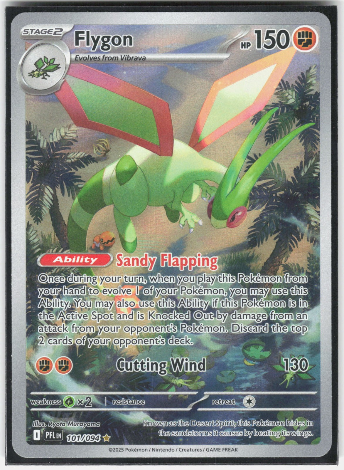 Flygon Holo Illustration Rare ME02: Phantasmal Flames 101/094 NM