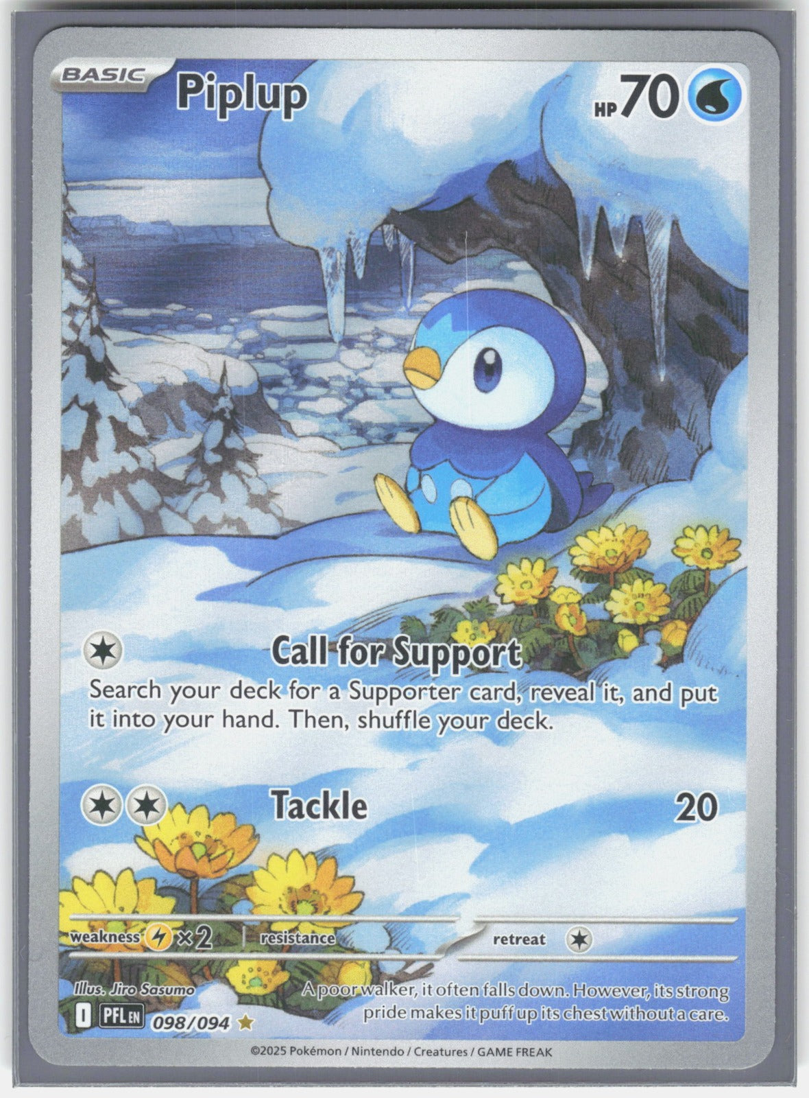 Piplup Holo Illustration Rare ME02: Phantasmal Flames 098/094 NM