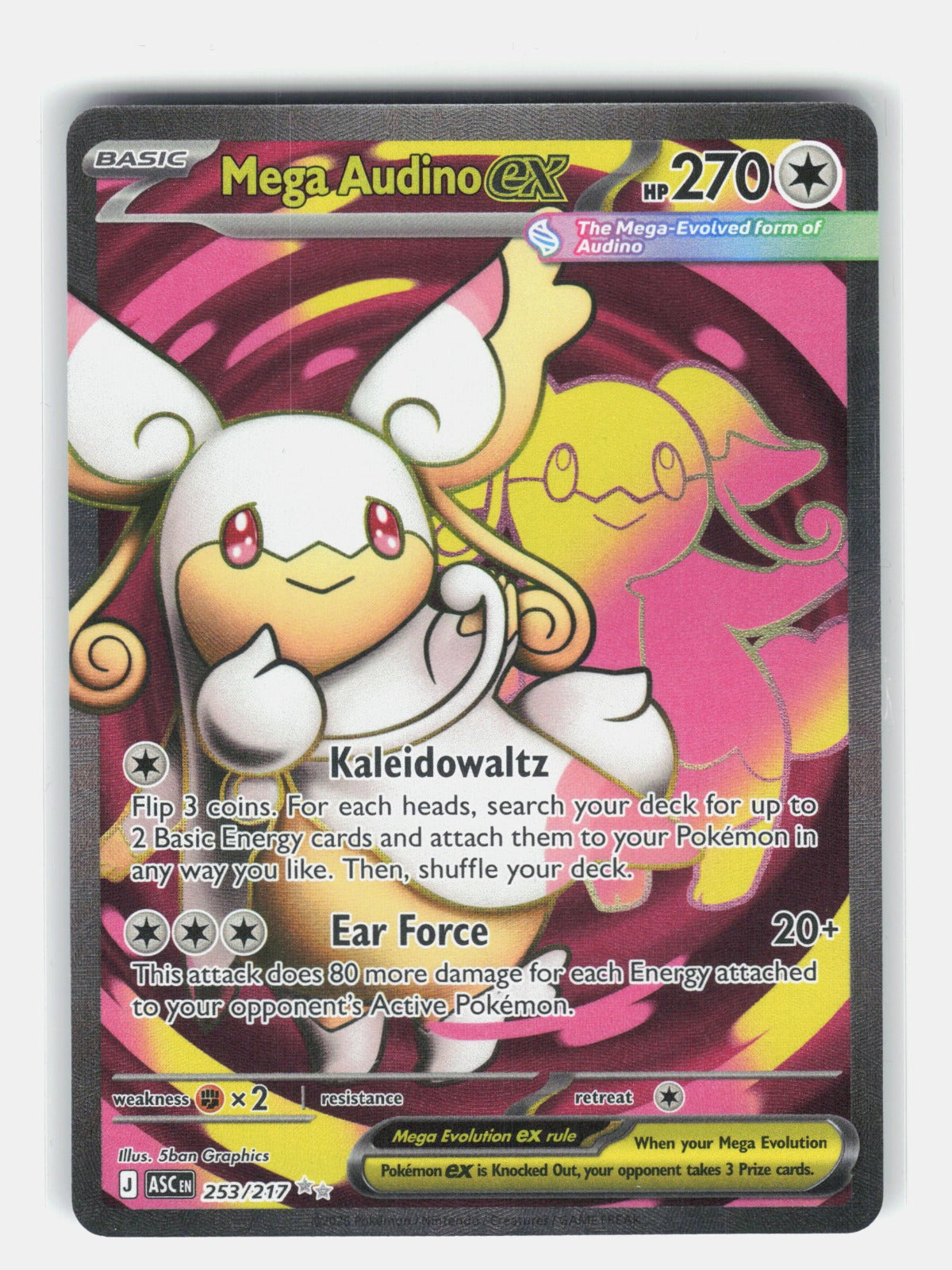 Mega Audino ex Holo Ultra Rare ME: Ascended Heroes 253/217 NM
