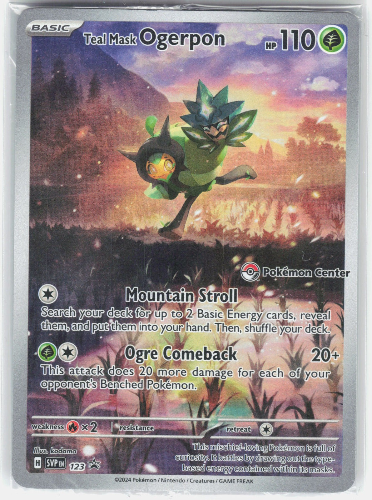 Teal Mask Ogerpon (Pokemon Center Exclusive) Holo Promo